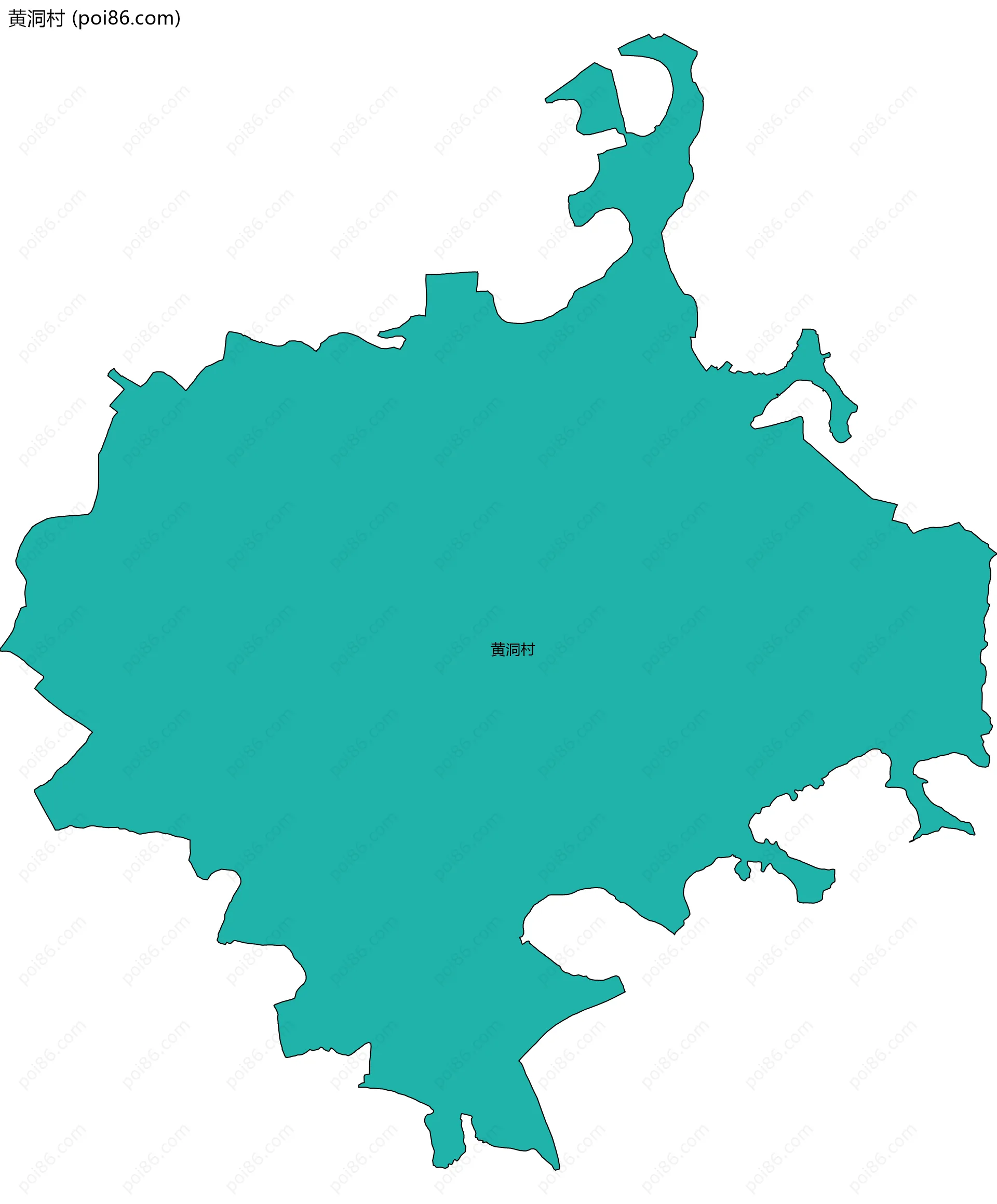 黄洞村边界地图