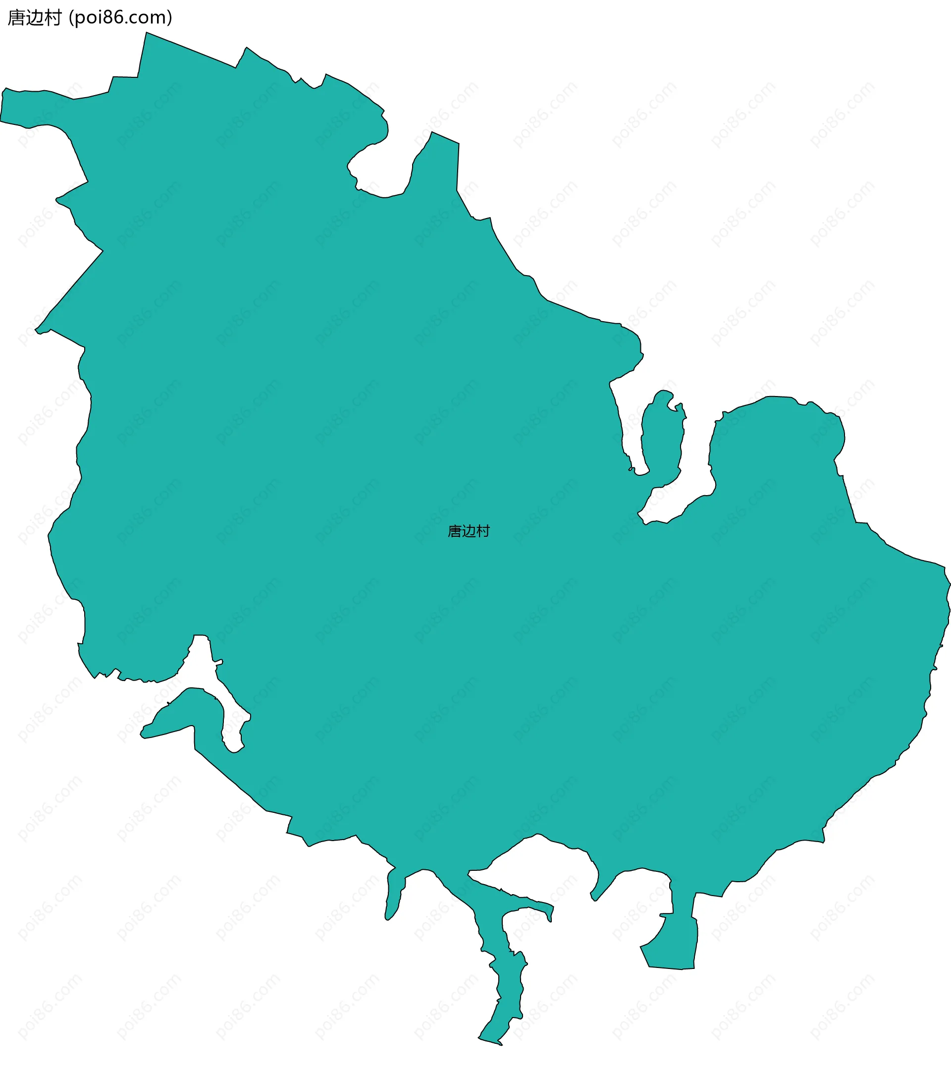 唐边村边界地图