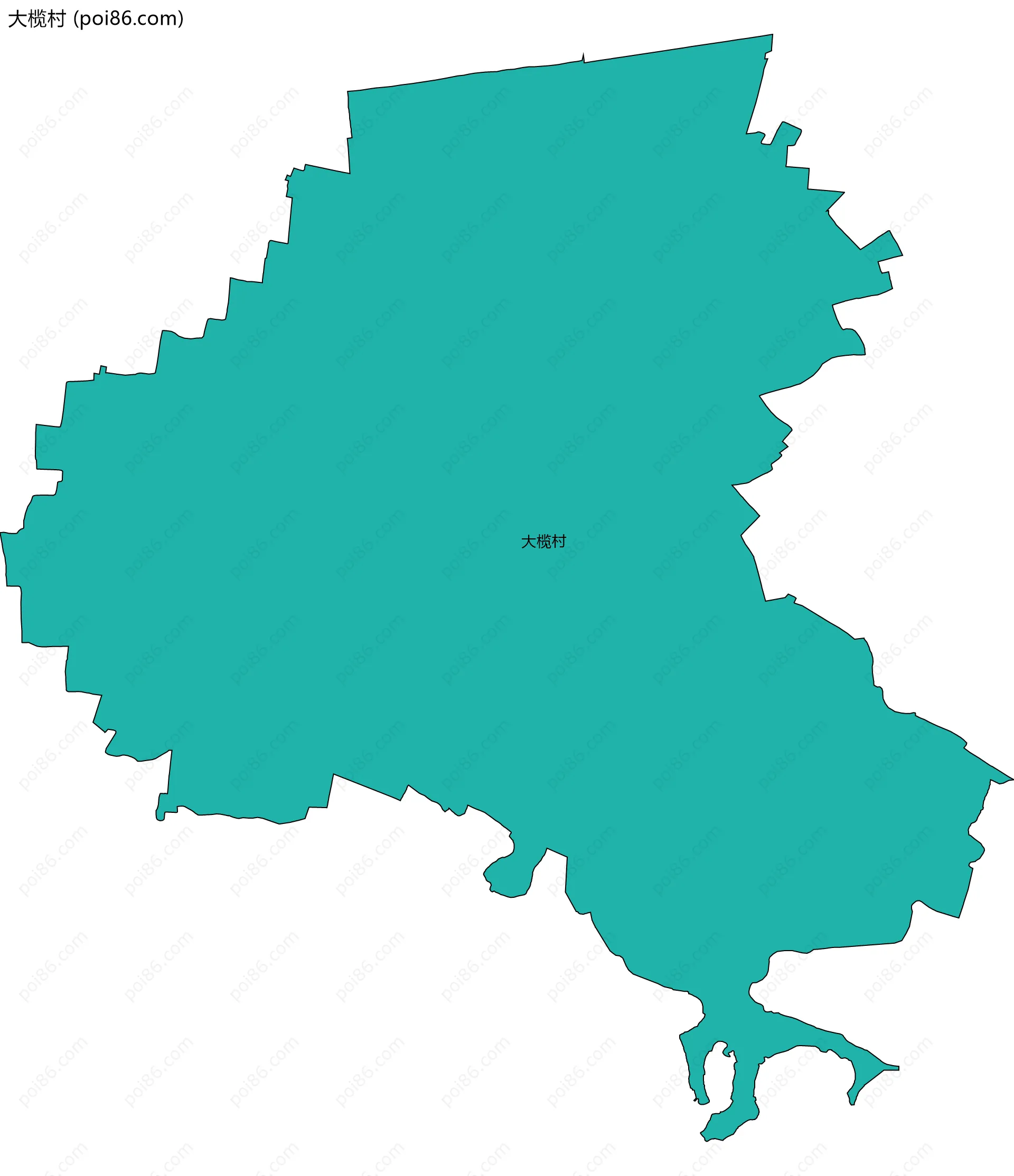 大榄村边界地图