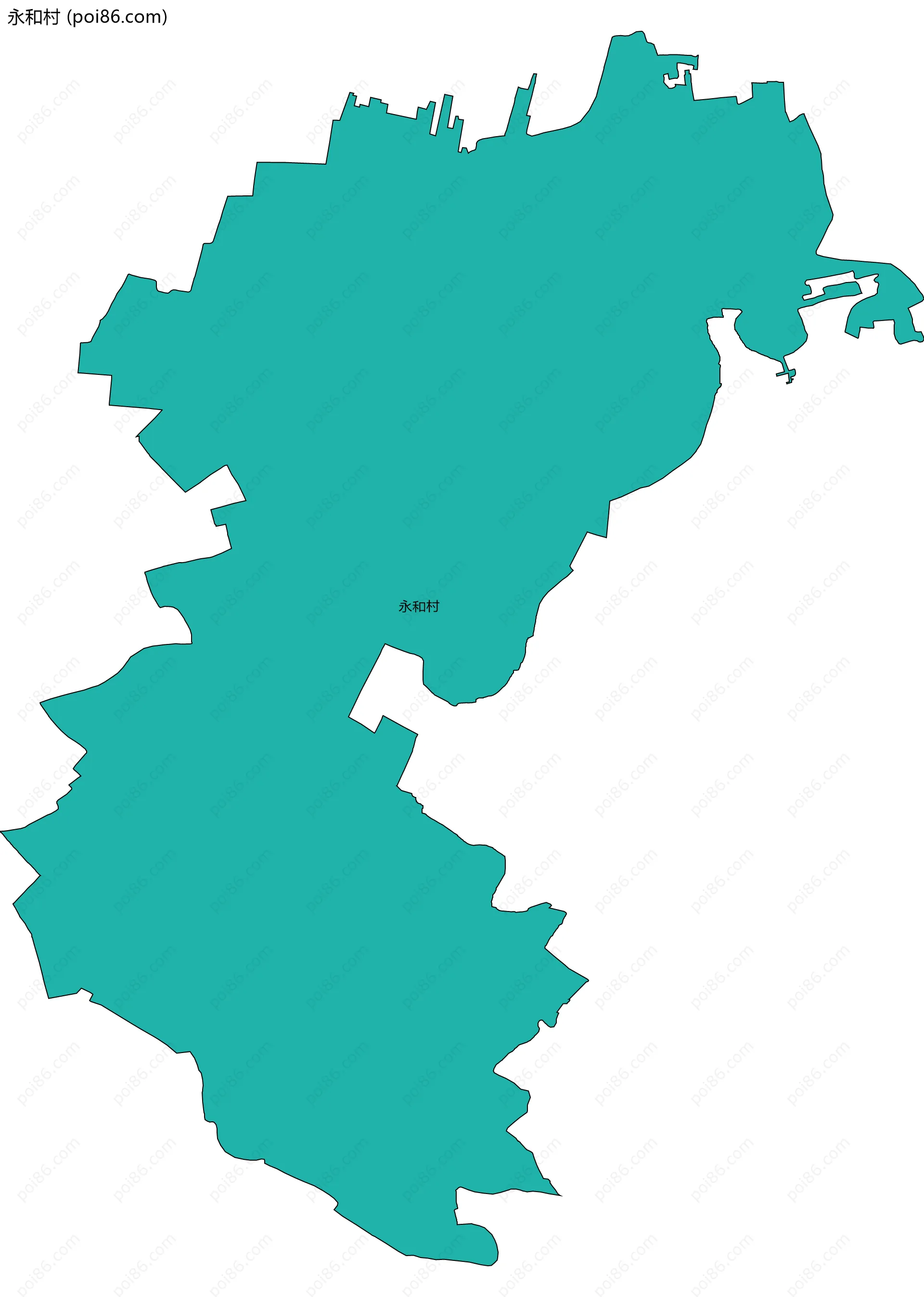 永和村边界地图
