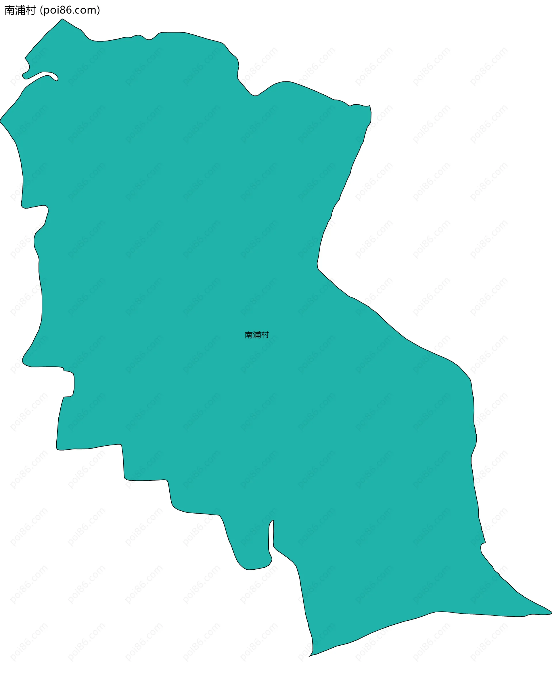 南浦村边界地图