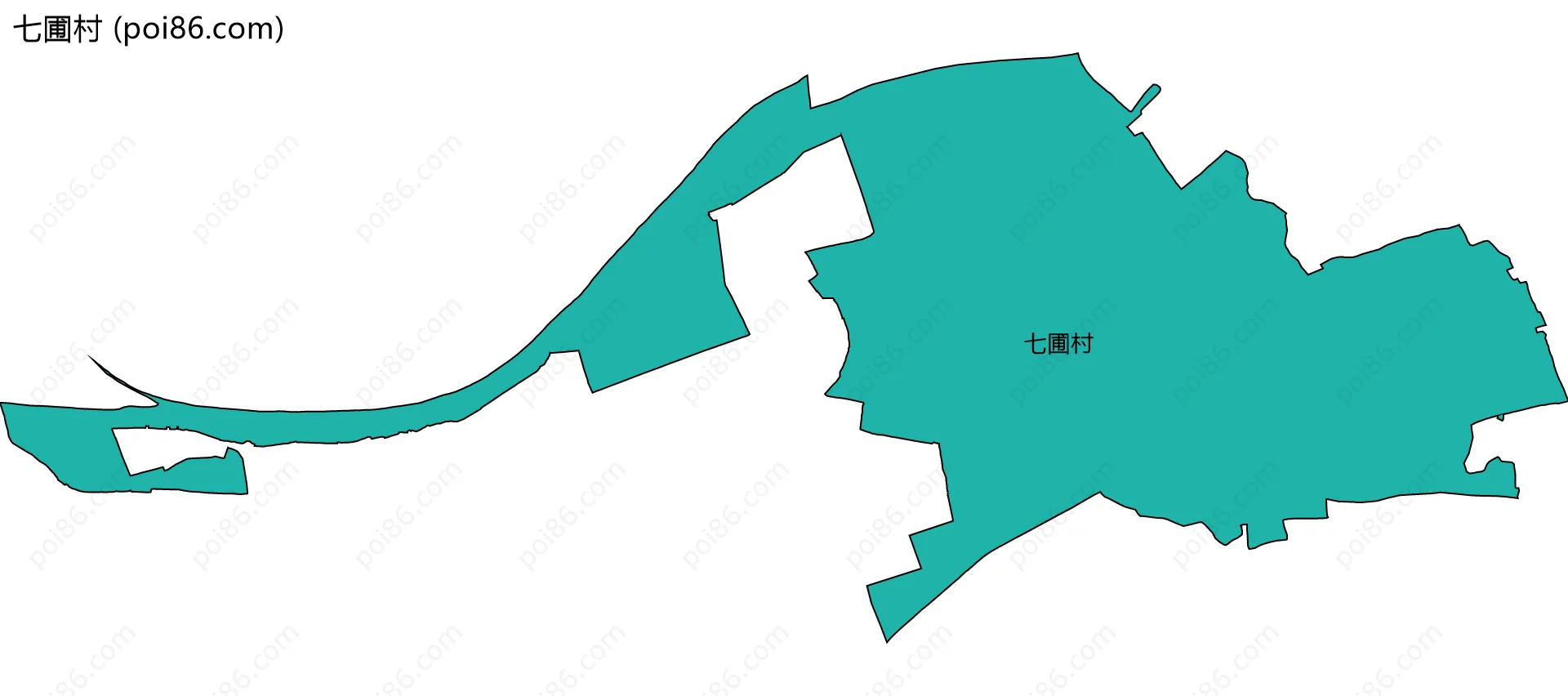 七圃村边界地图