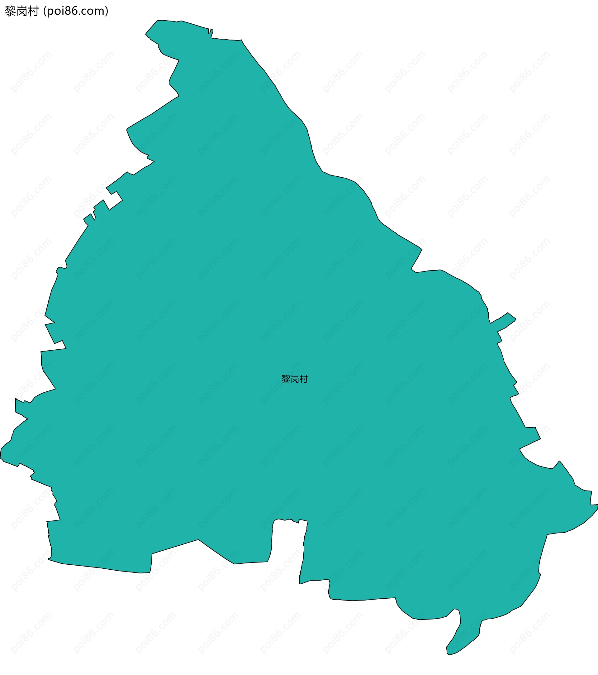 黎岗村边界地图