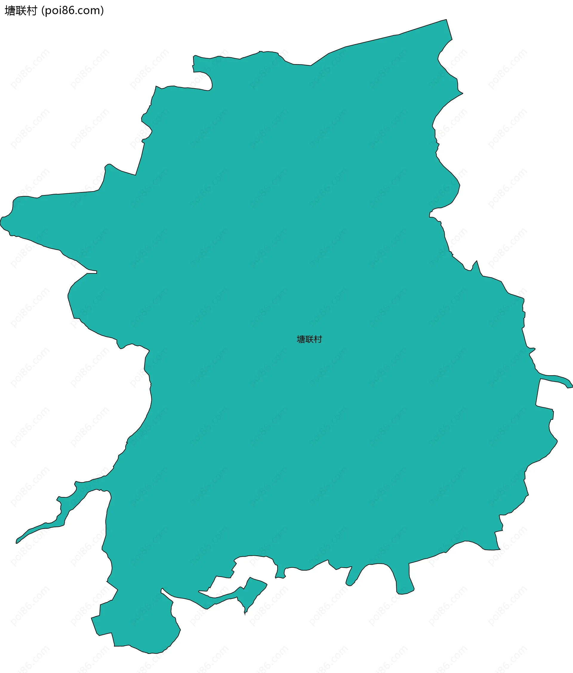 塘联村边界地图