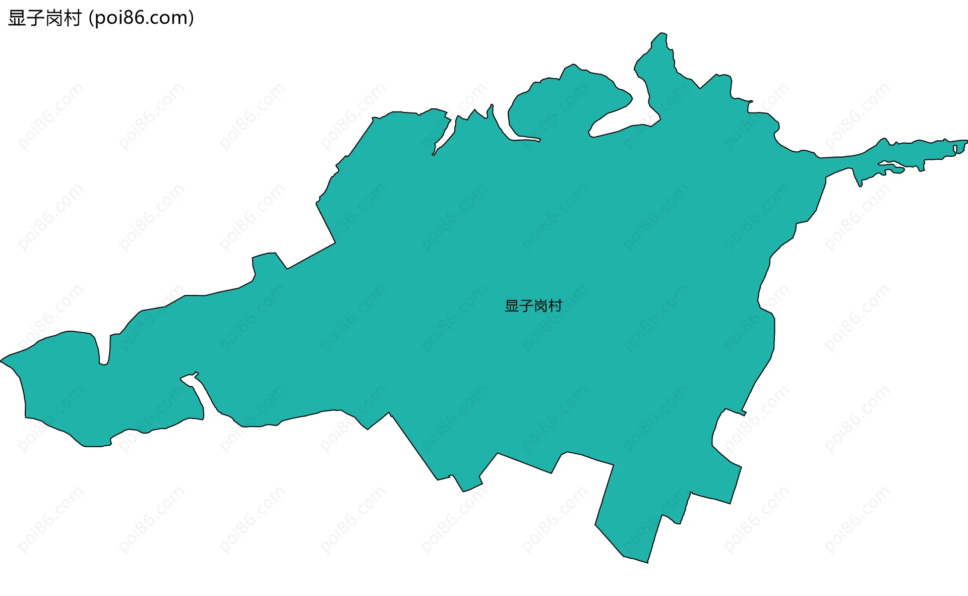 显子岗村边界地图