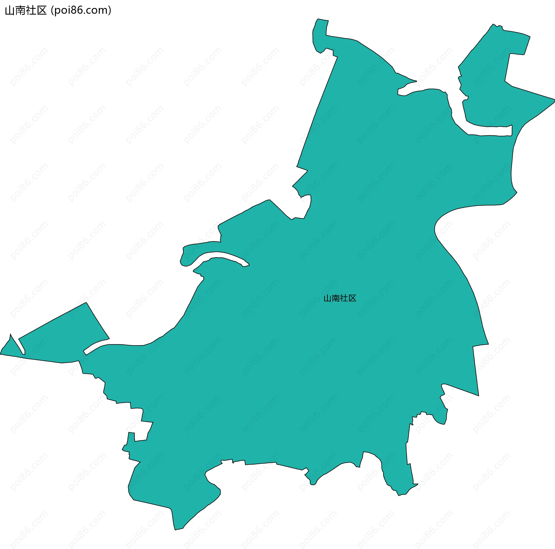 山南社区边界地图