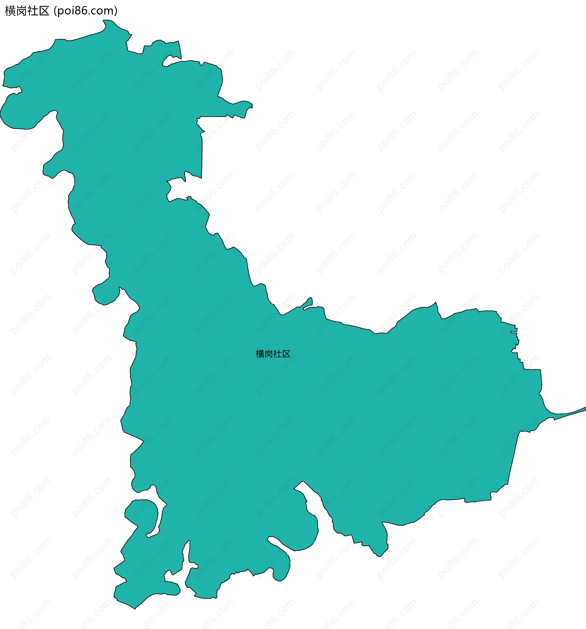 横岗社区边界地图