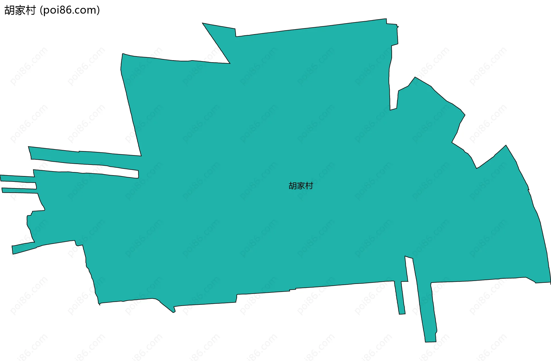 胡家村边界地图