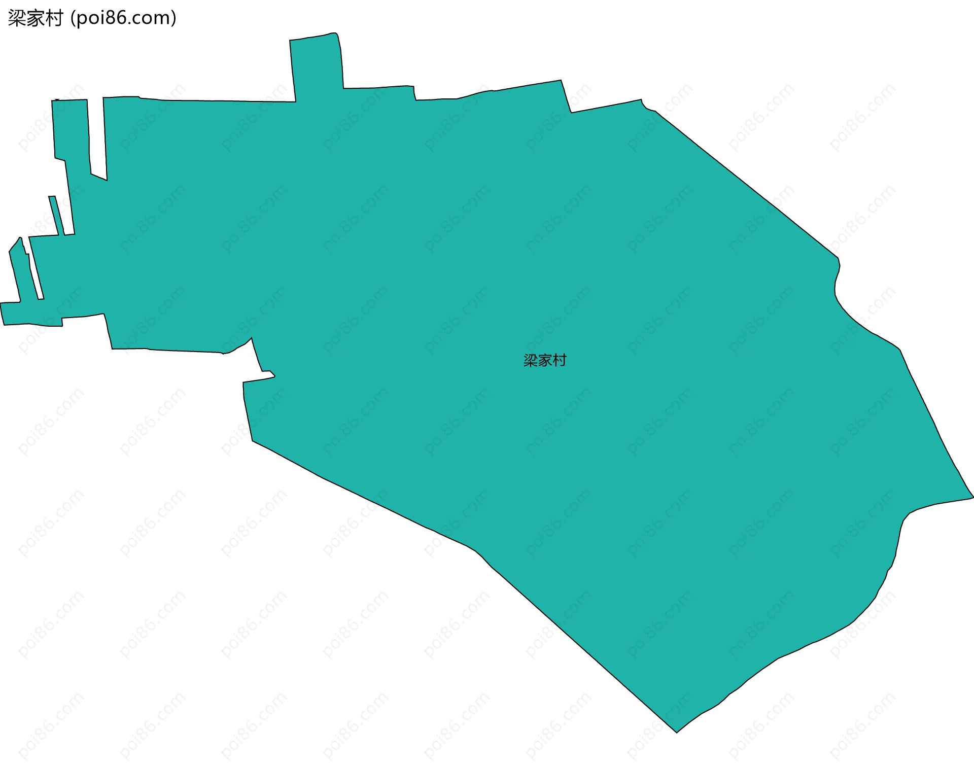 梁家村边界地图