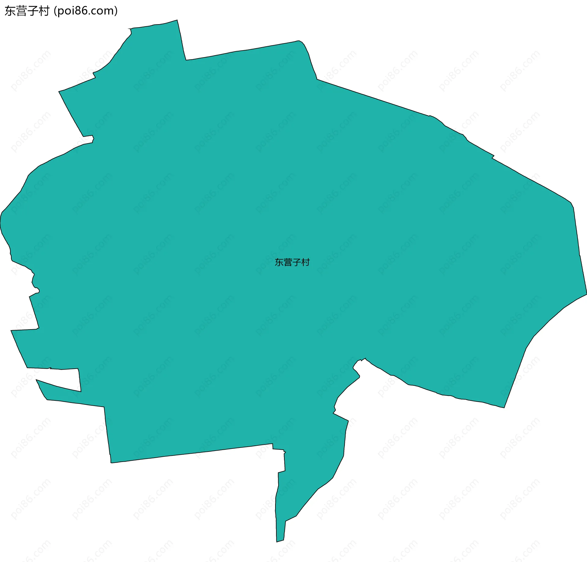 东营子村边界地图