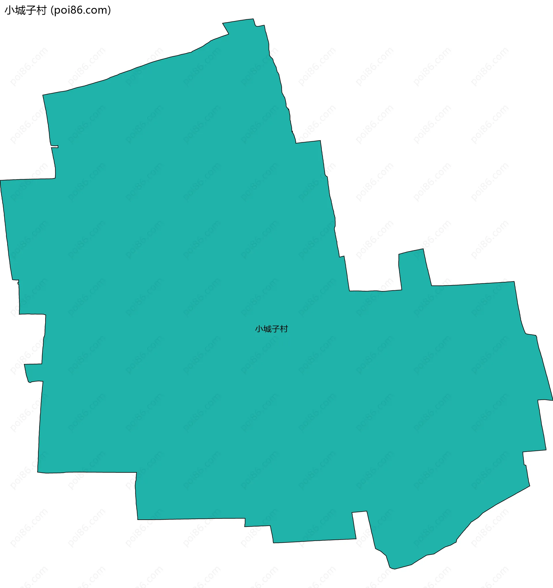 小城子村边界地图
