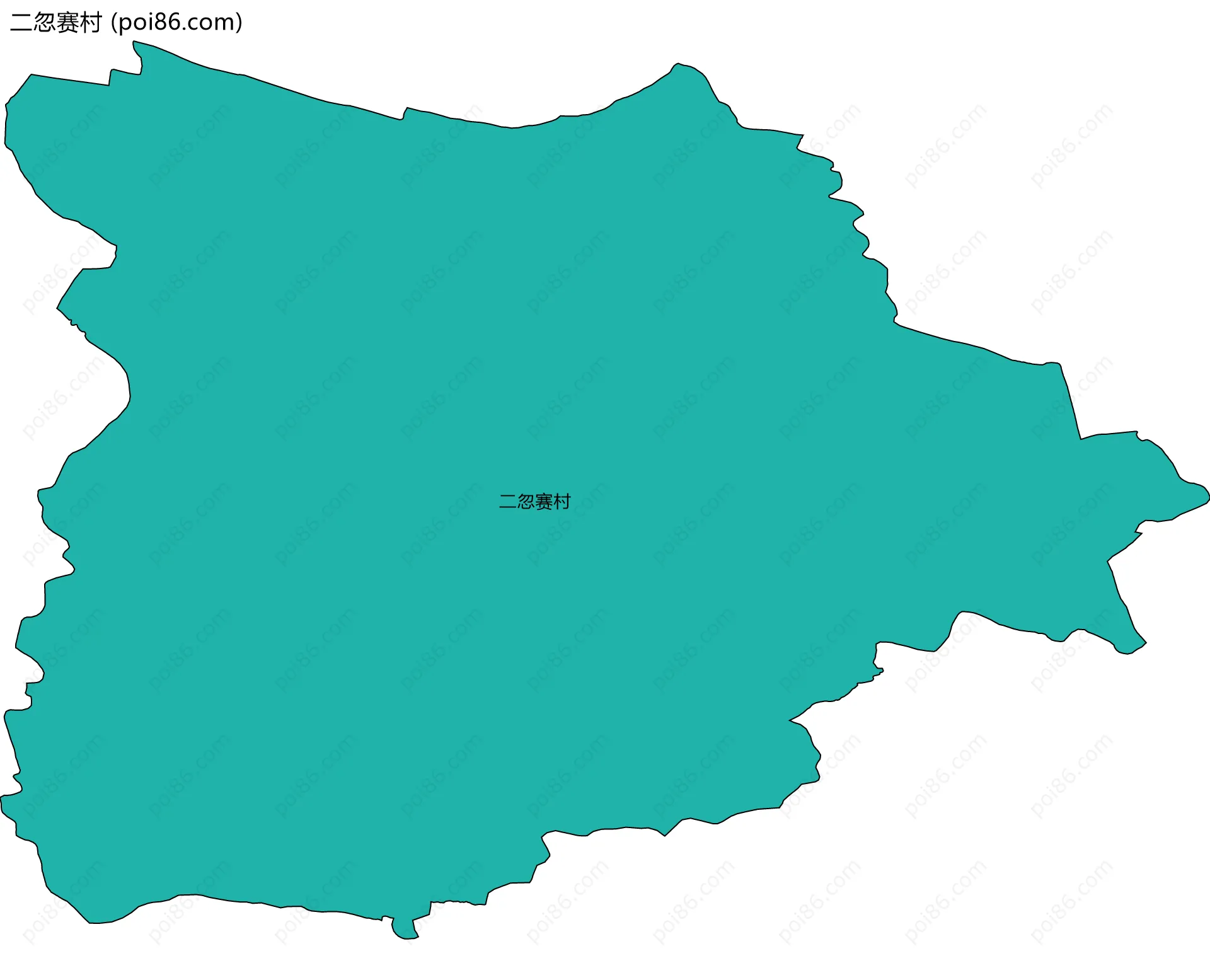 二忽赛村边界地图