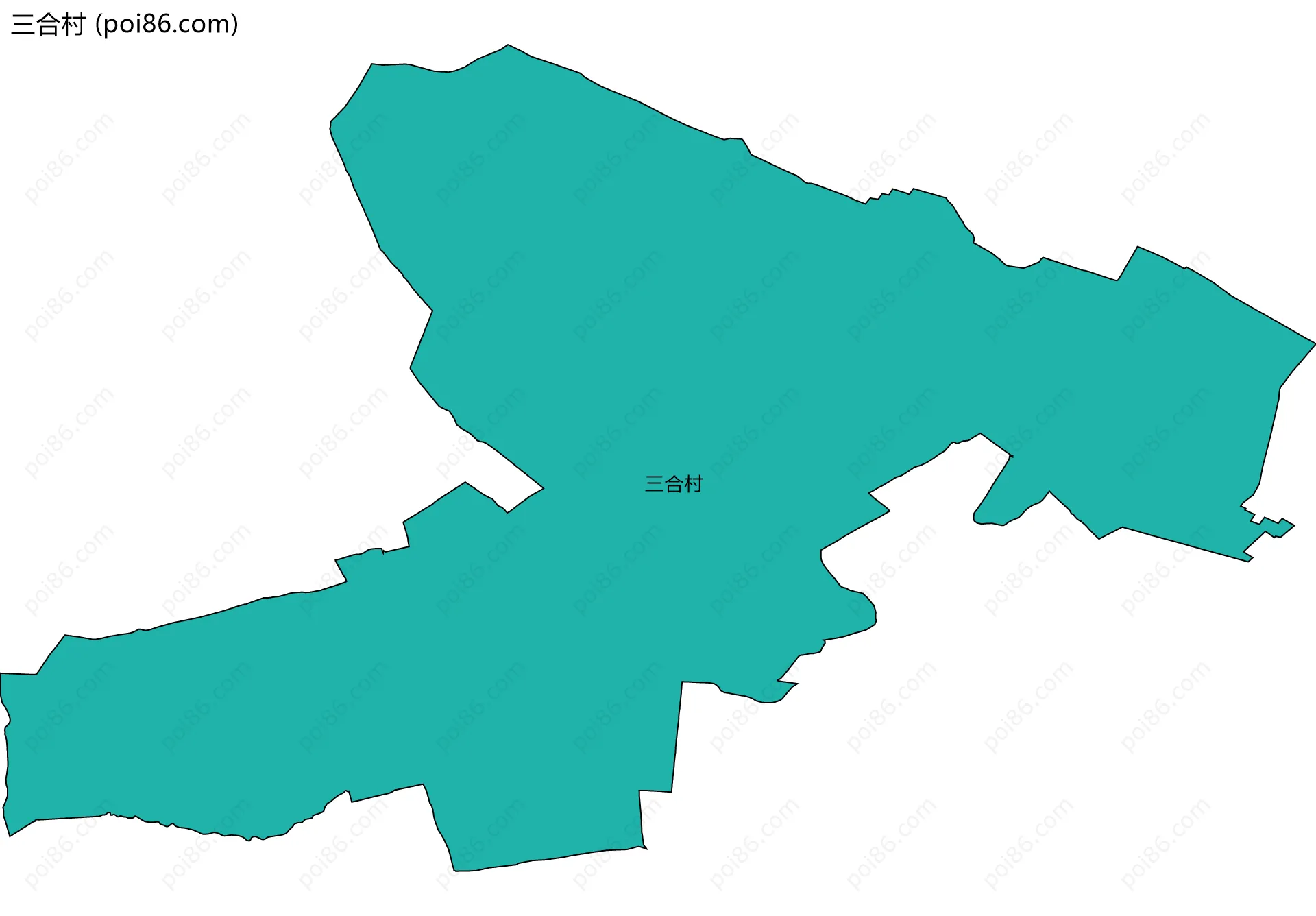 三合村边界地图