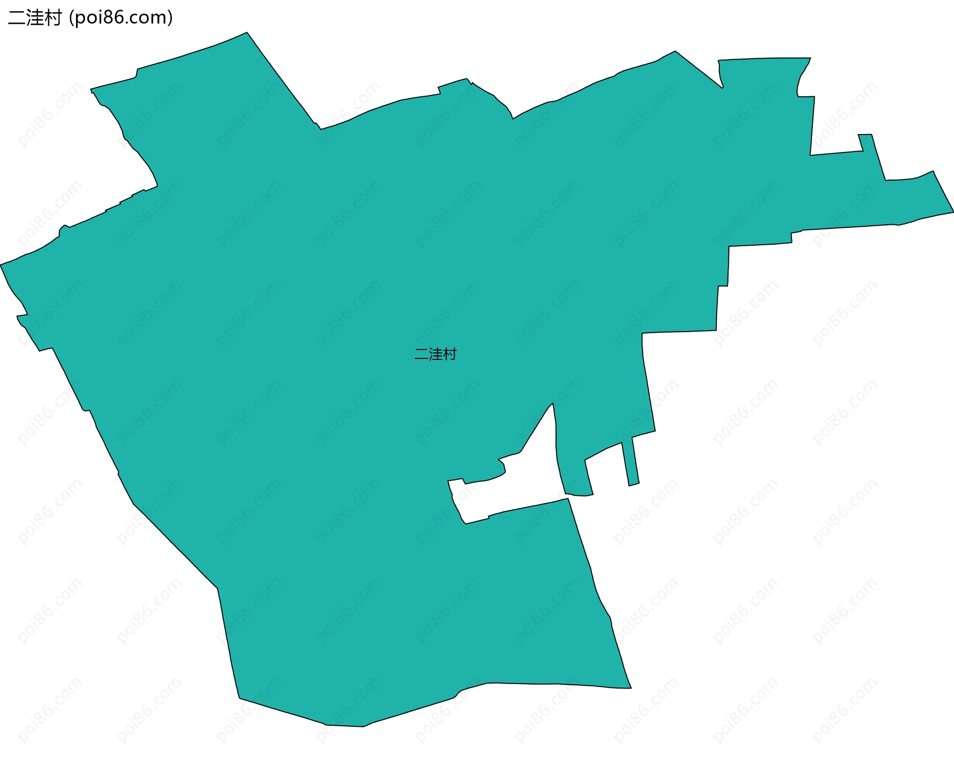 二洼村边界地图