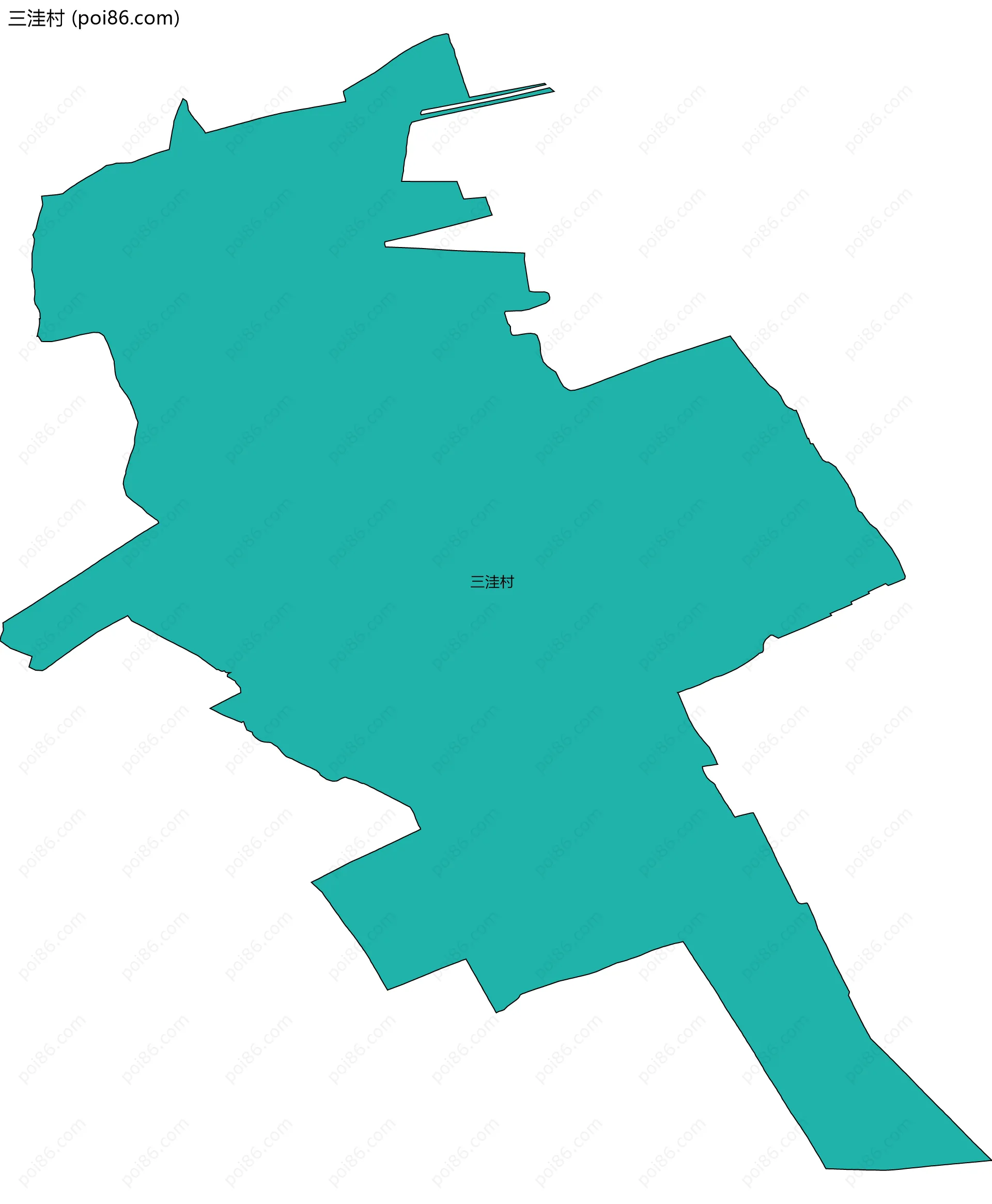 三洼村边界地图