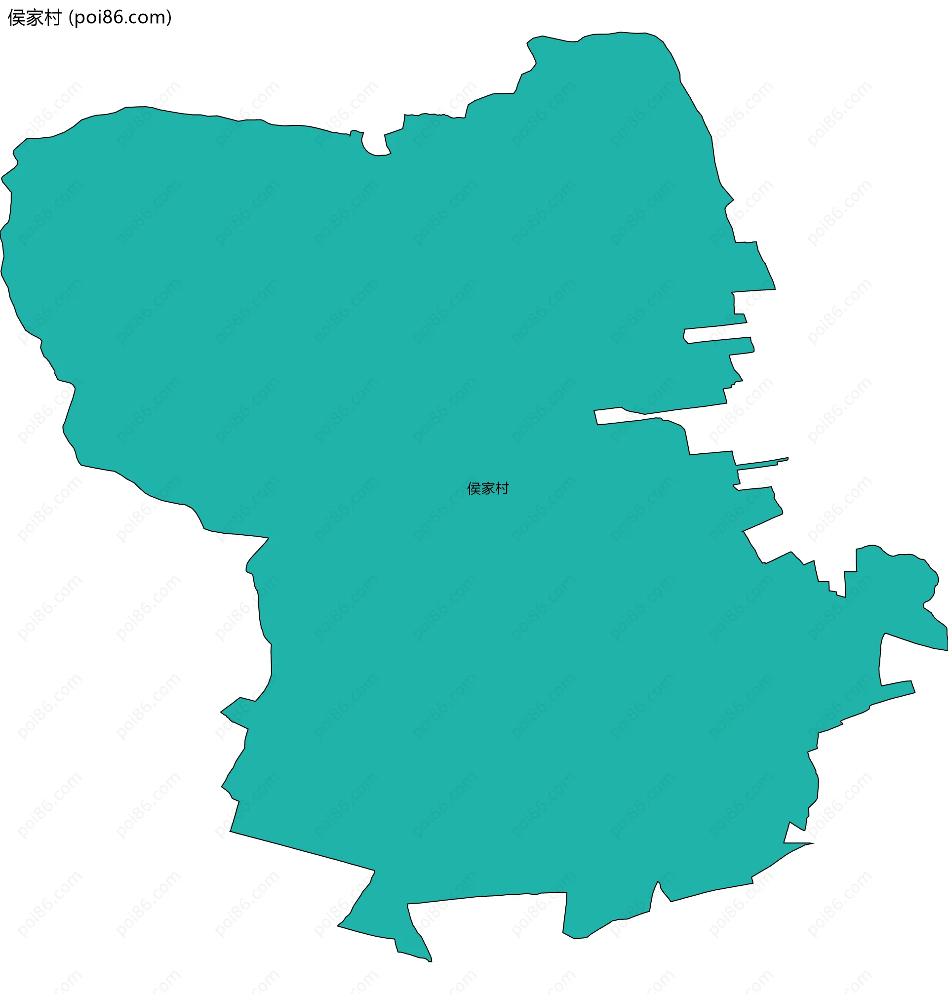 侯家村边界地图