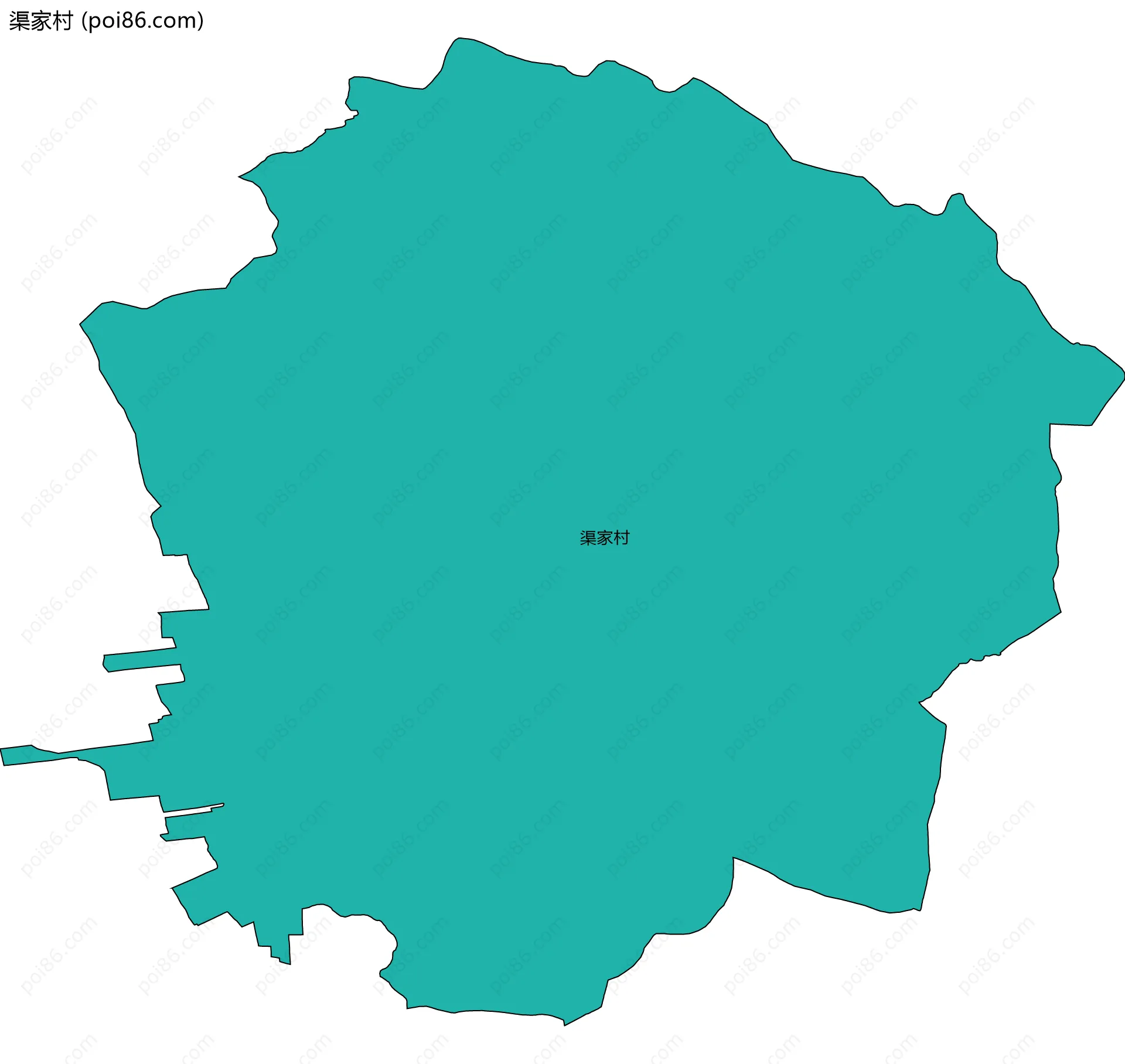 渠家村边界地图