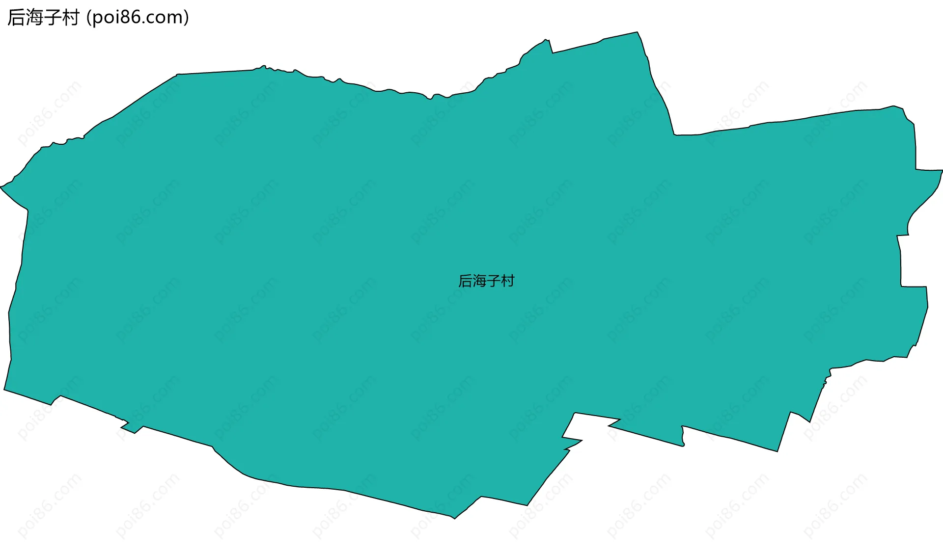 后海子村边界地图