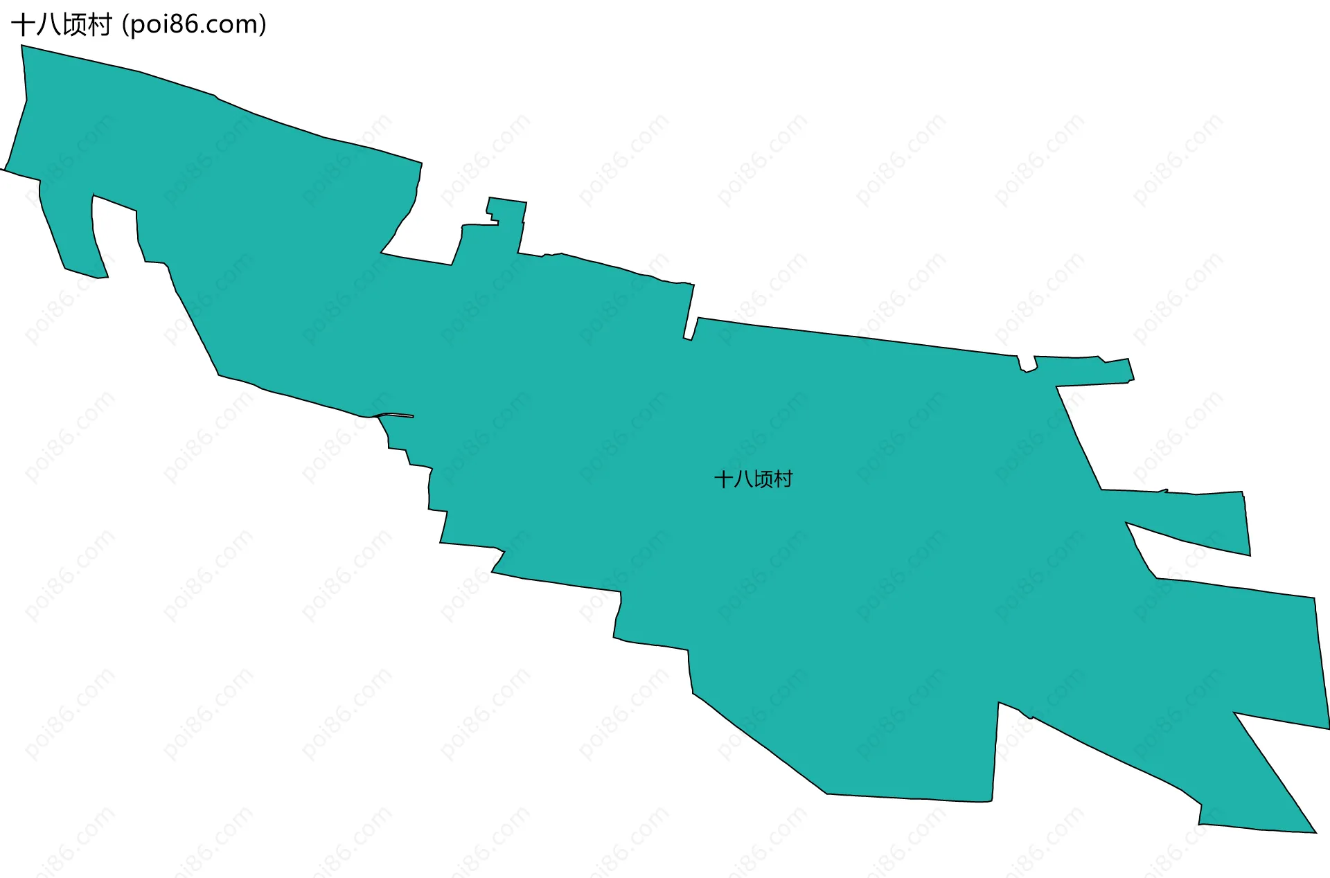 十八顷村边界地图