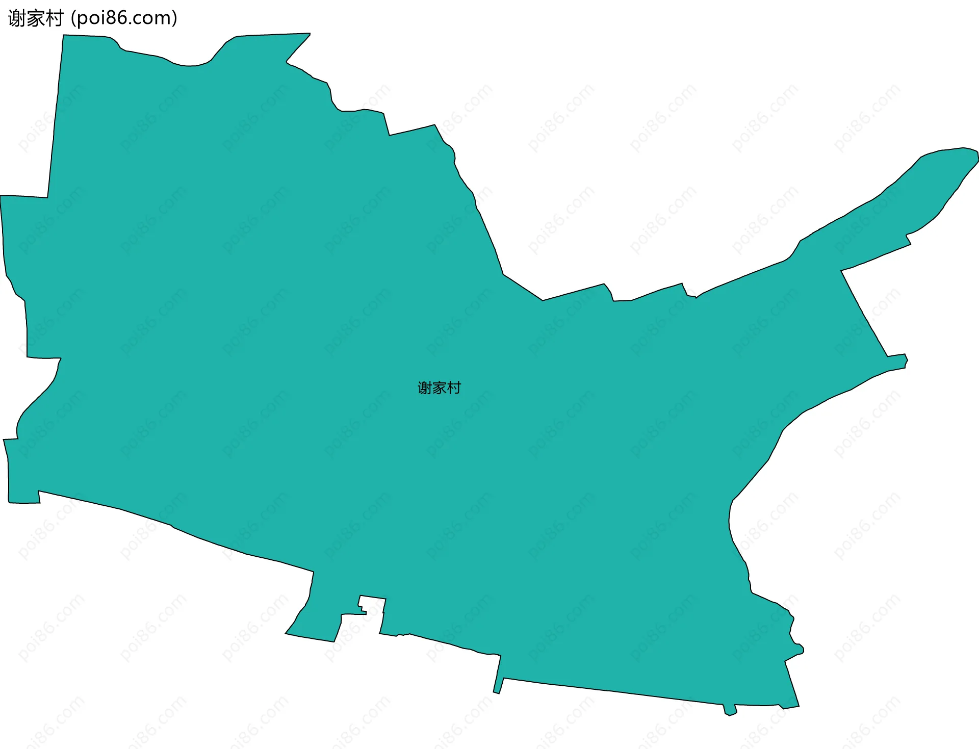 谢家村边界地图