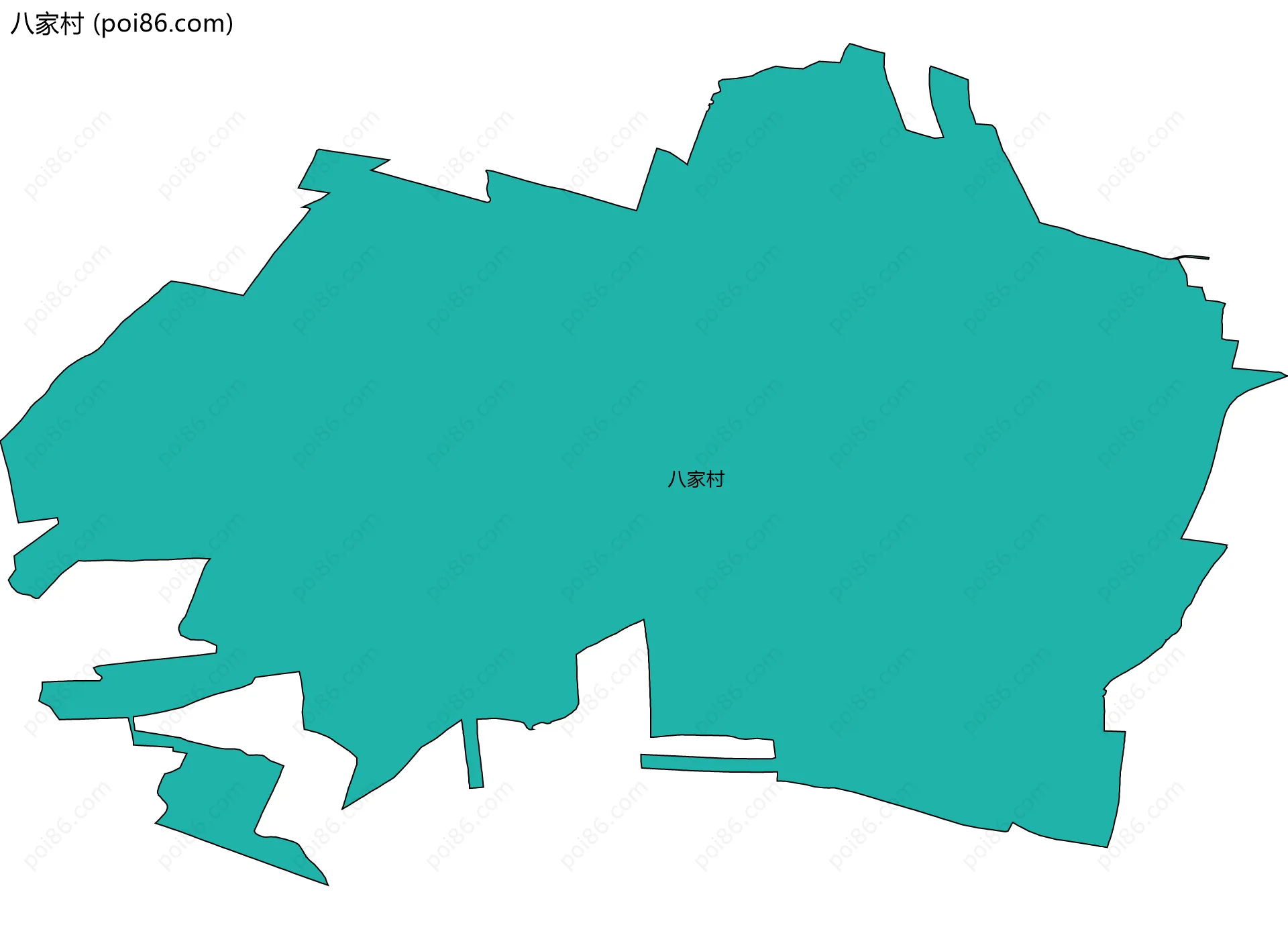 八家村边界地图