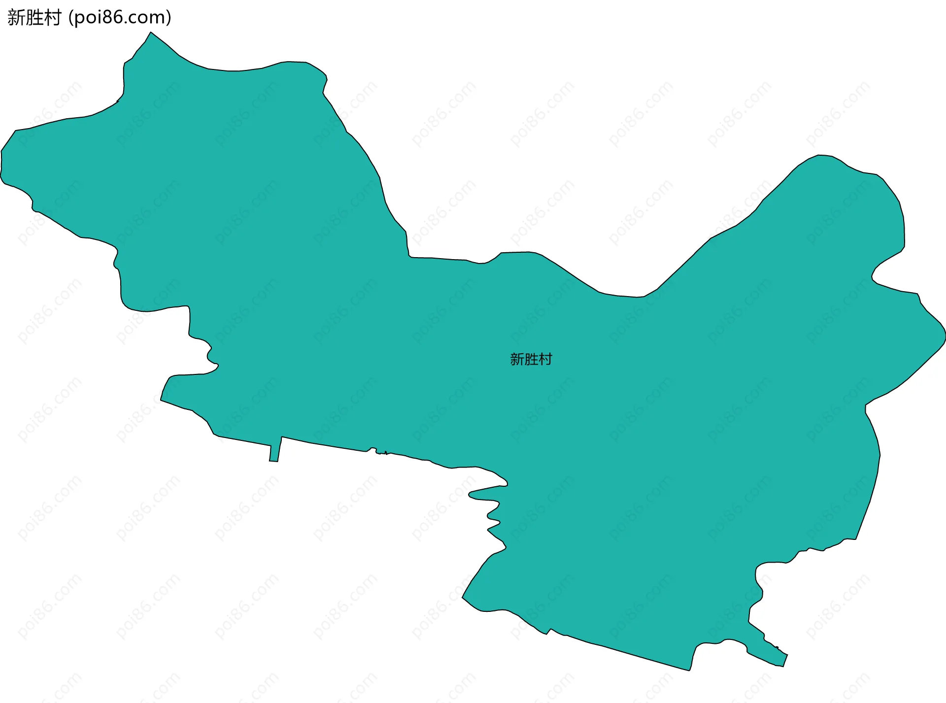新胜村边界地图