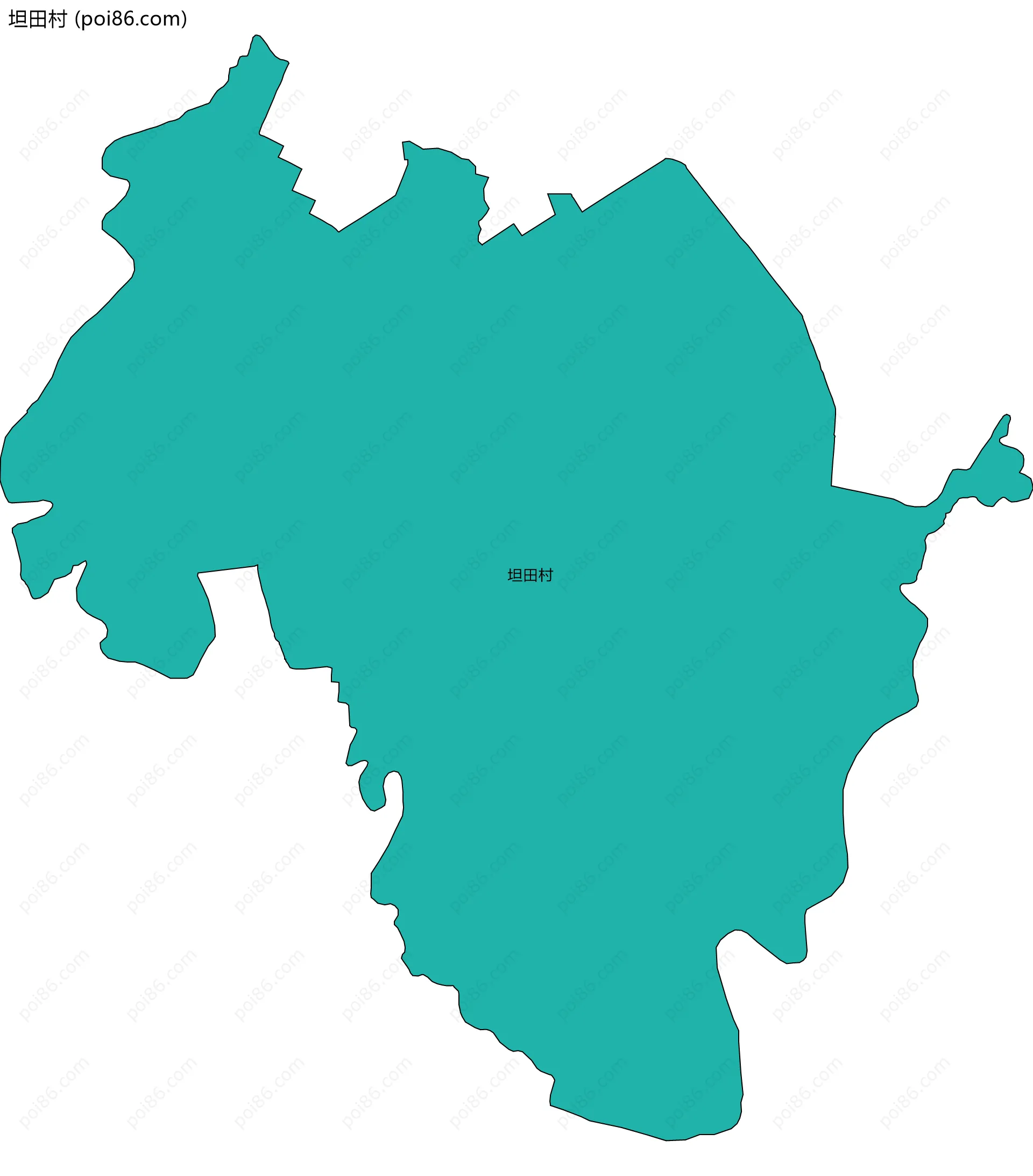 坦田村边界地图
