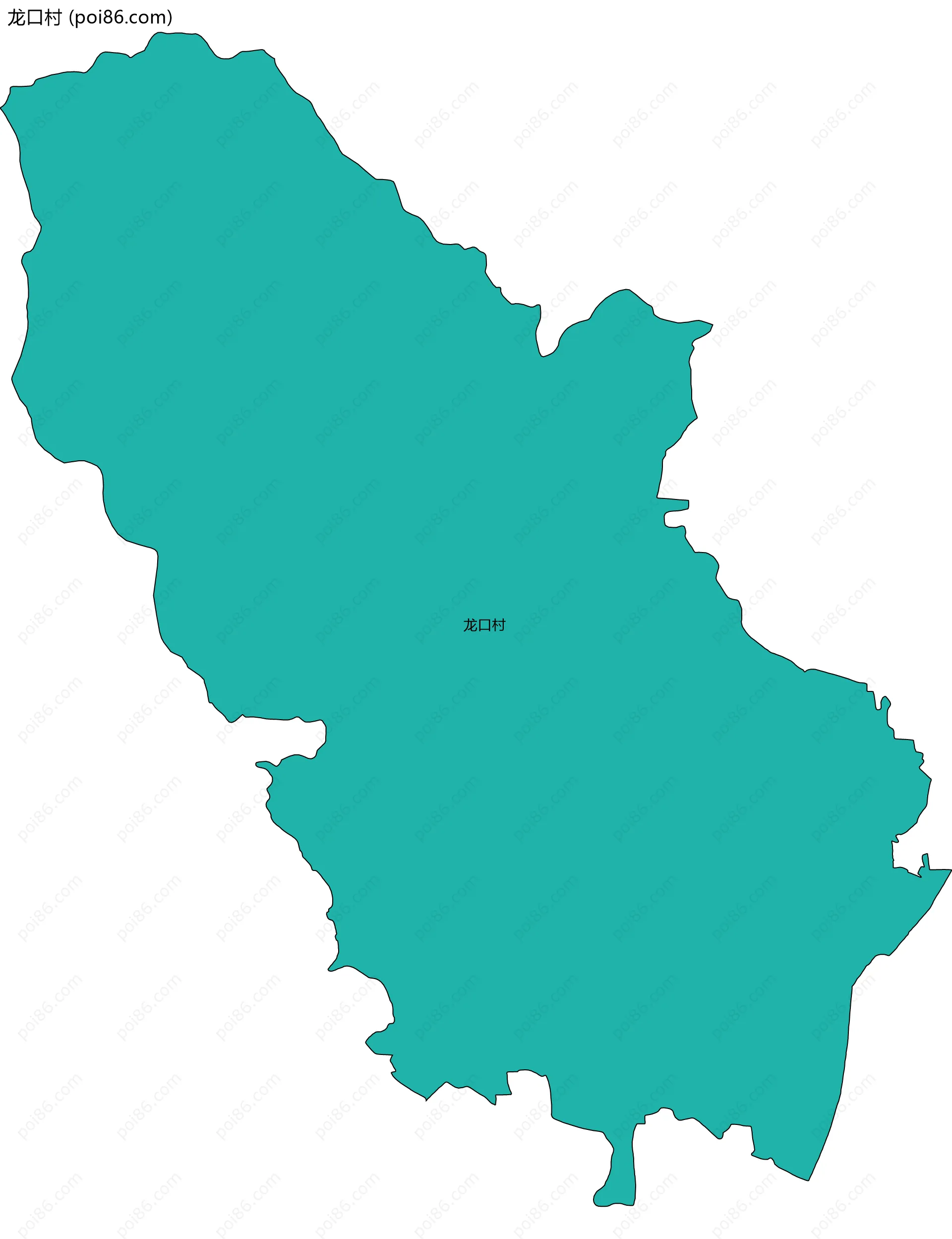 龙口村边界地图