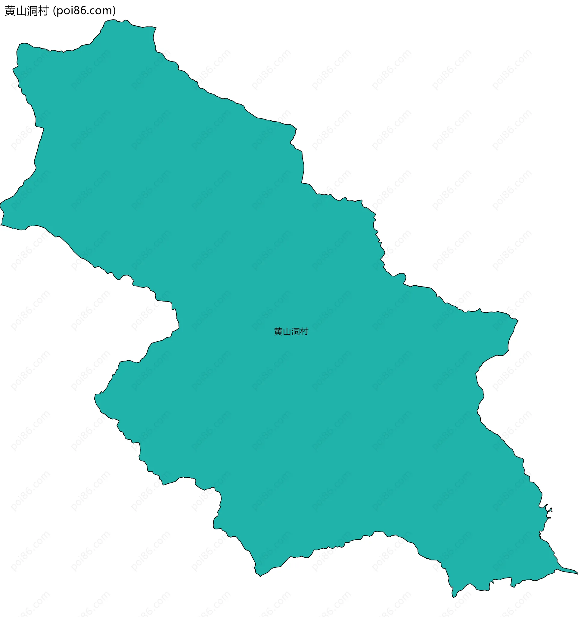 黄山洞村边界地图