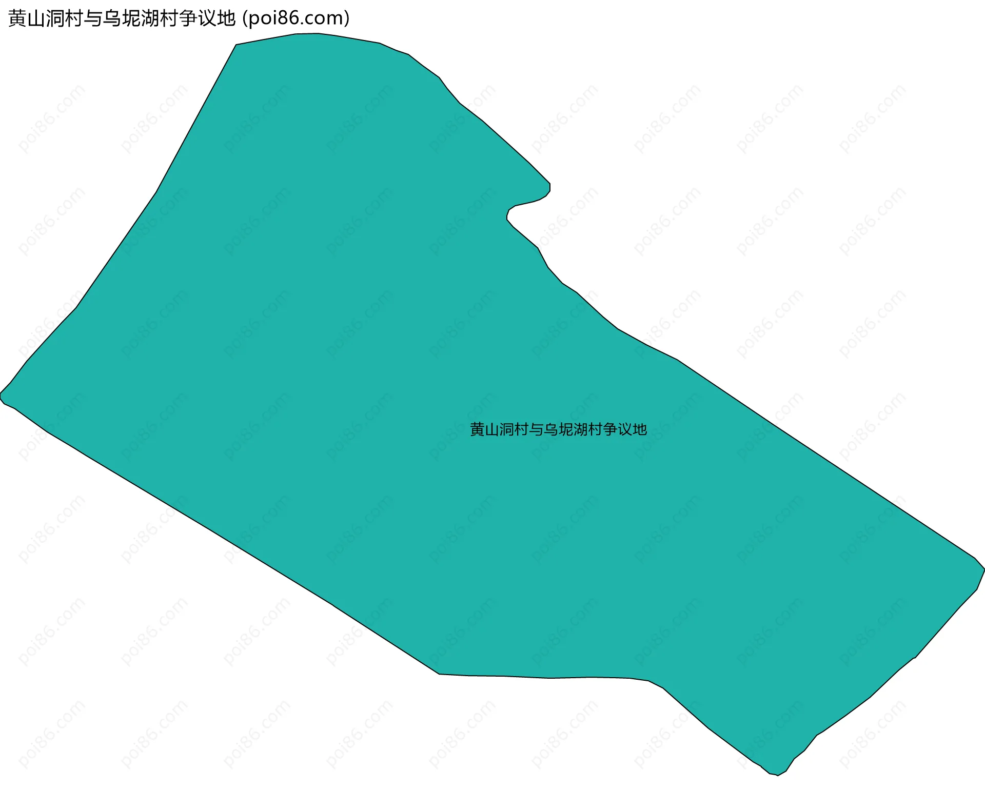 黄山洞村与乌坭湖村争议地边界地图