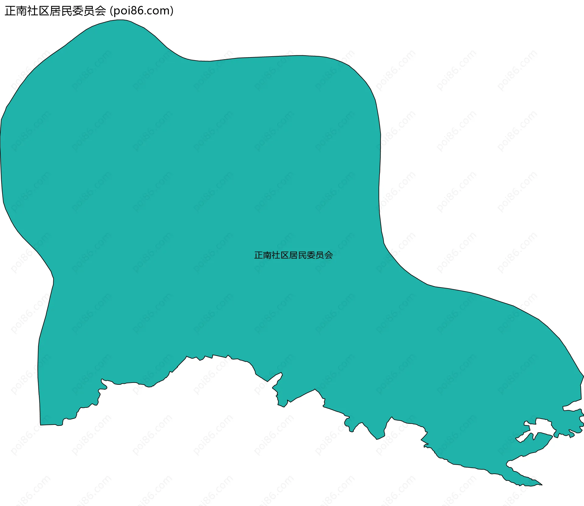 正南社区居民委员会边界地图