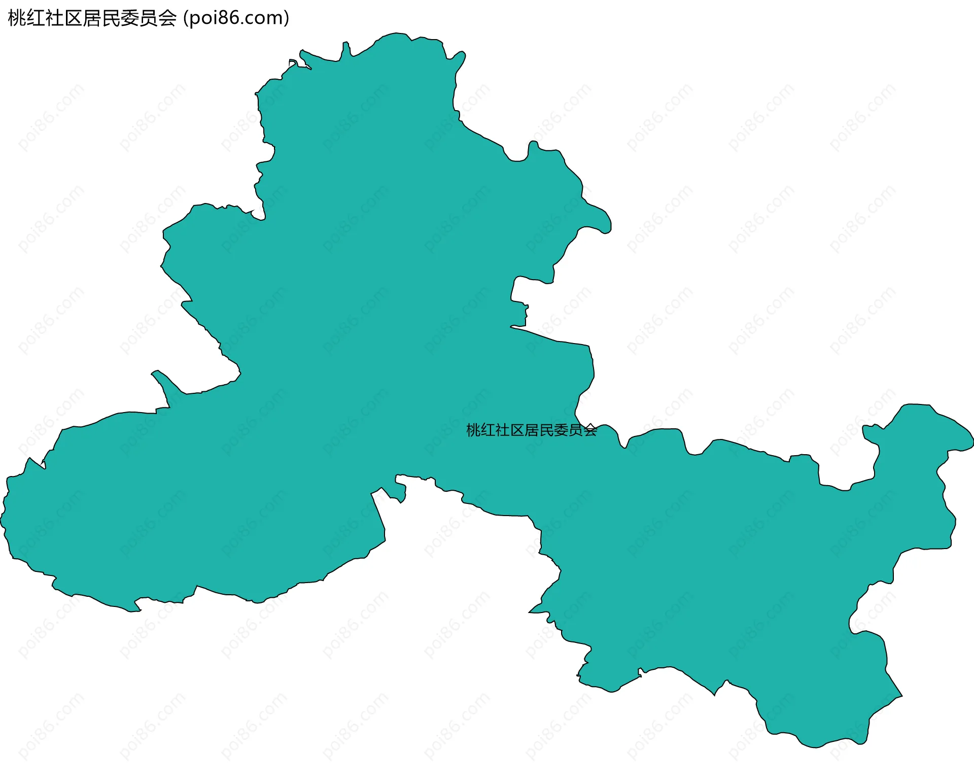 桃红社区居民委员会边界地图