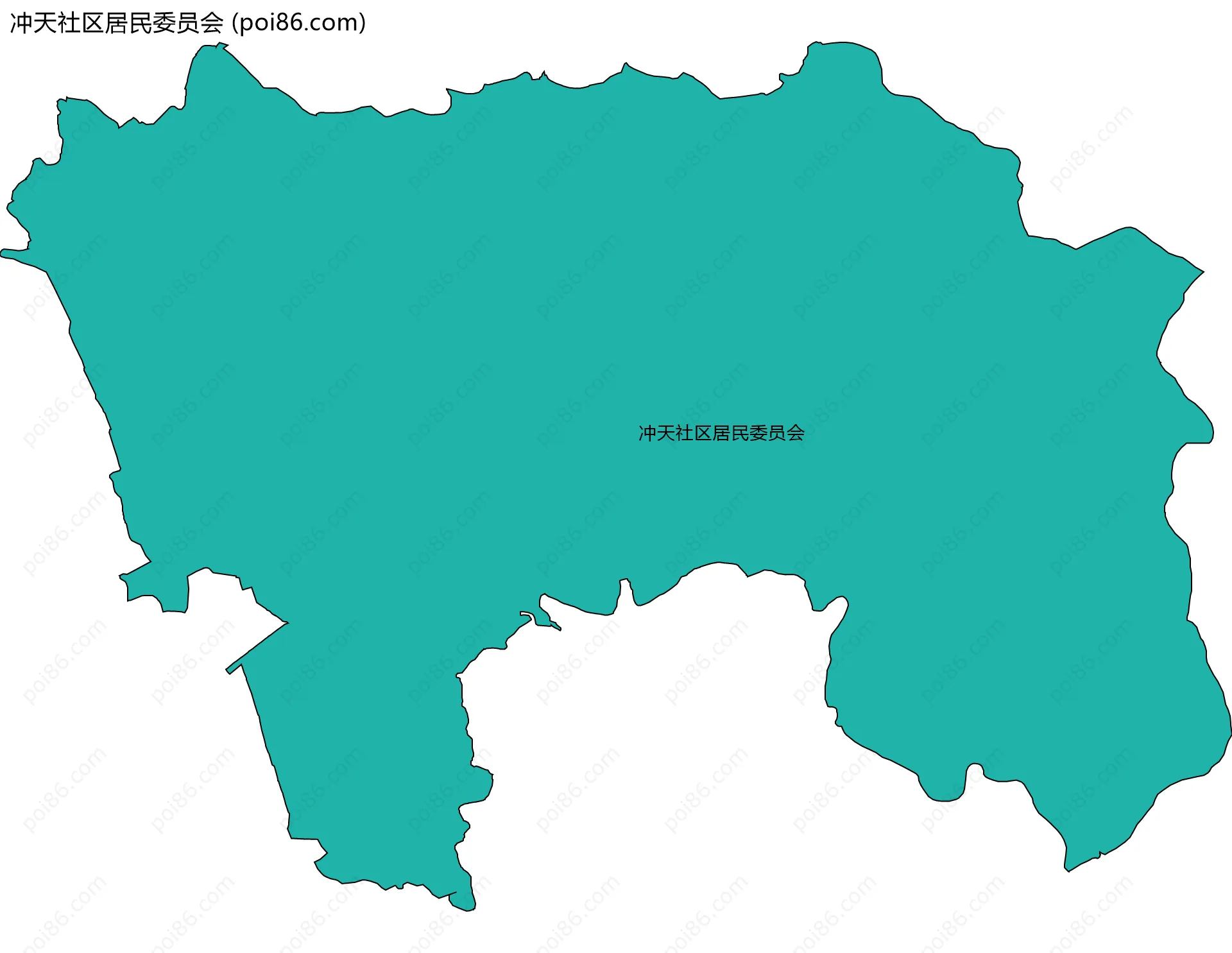 冲天社区居民委员会边界地图