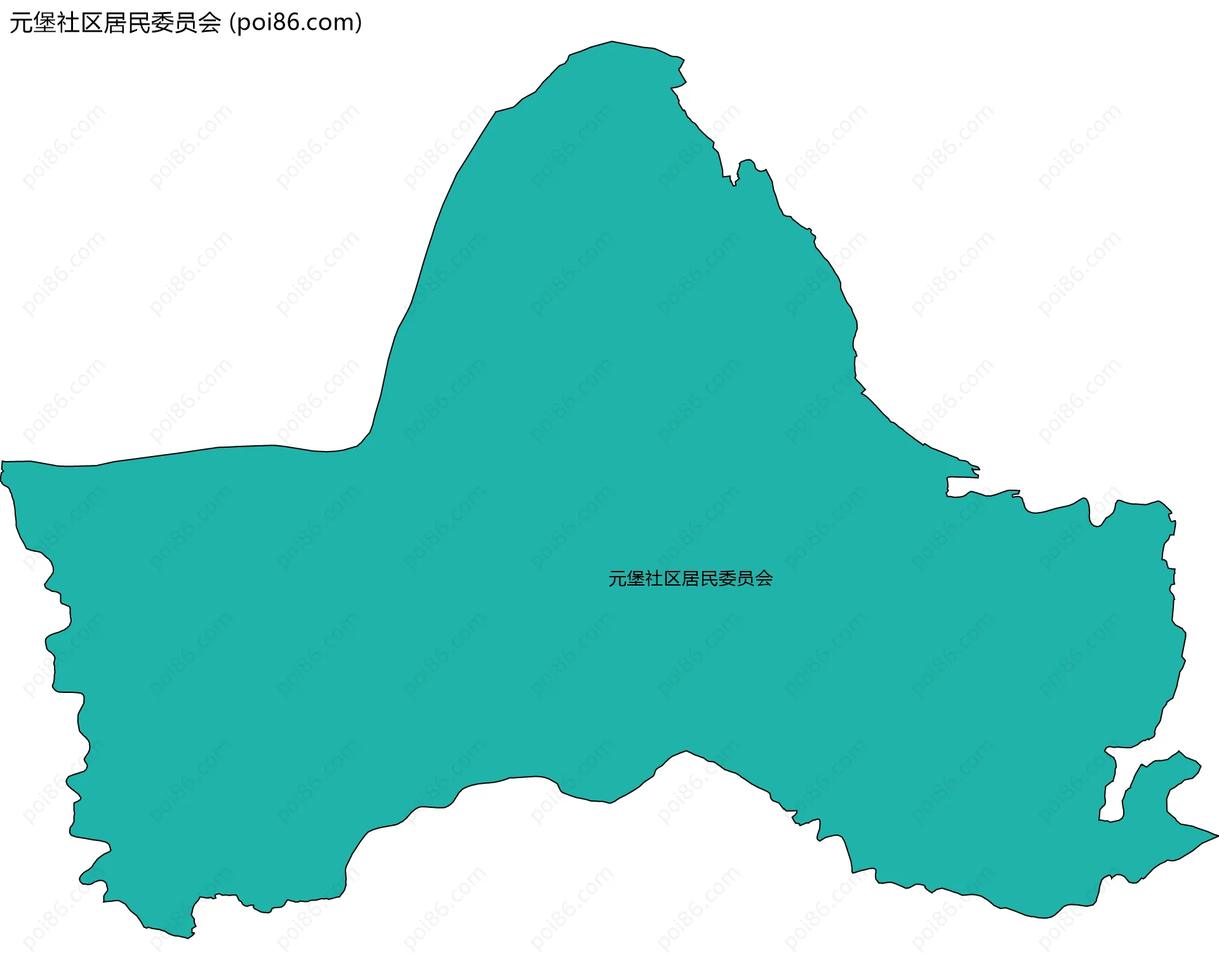 元堡社区居民委员会边界地图