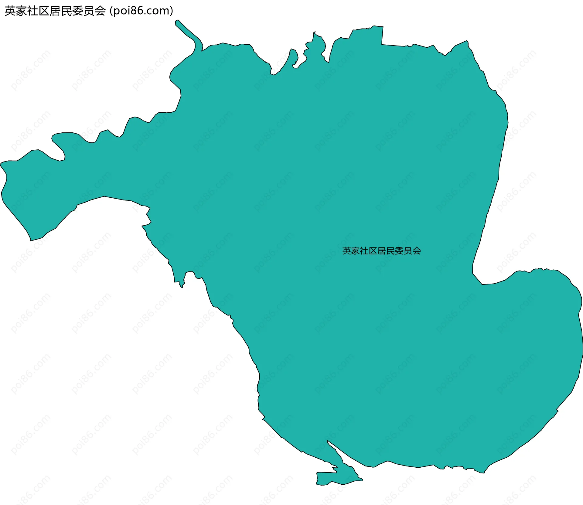 英家社区居民委员会边界地图