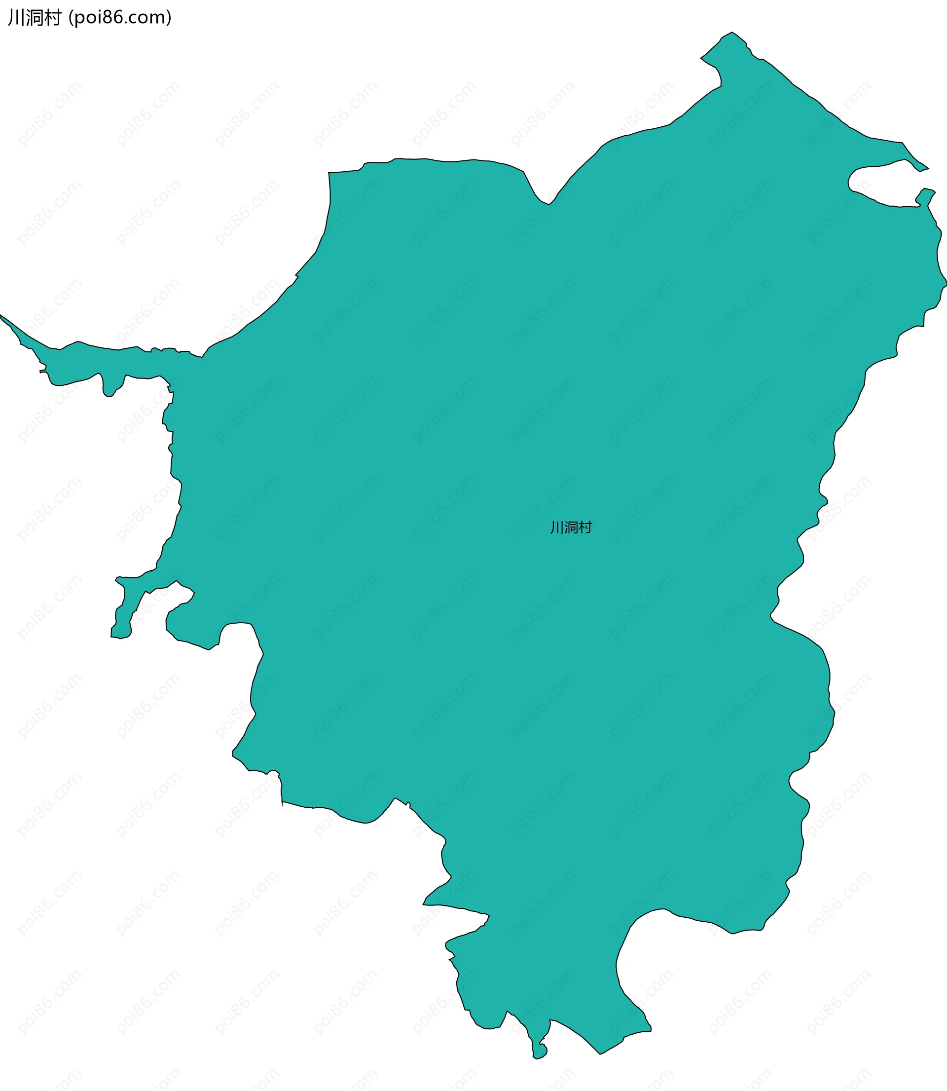 川洞村边界地图