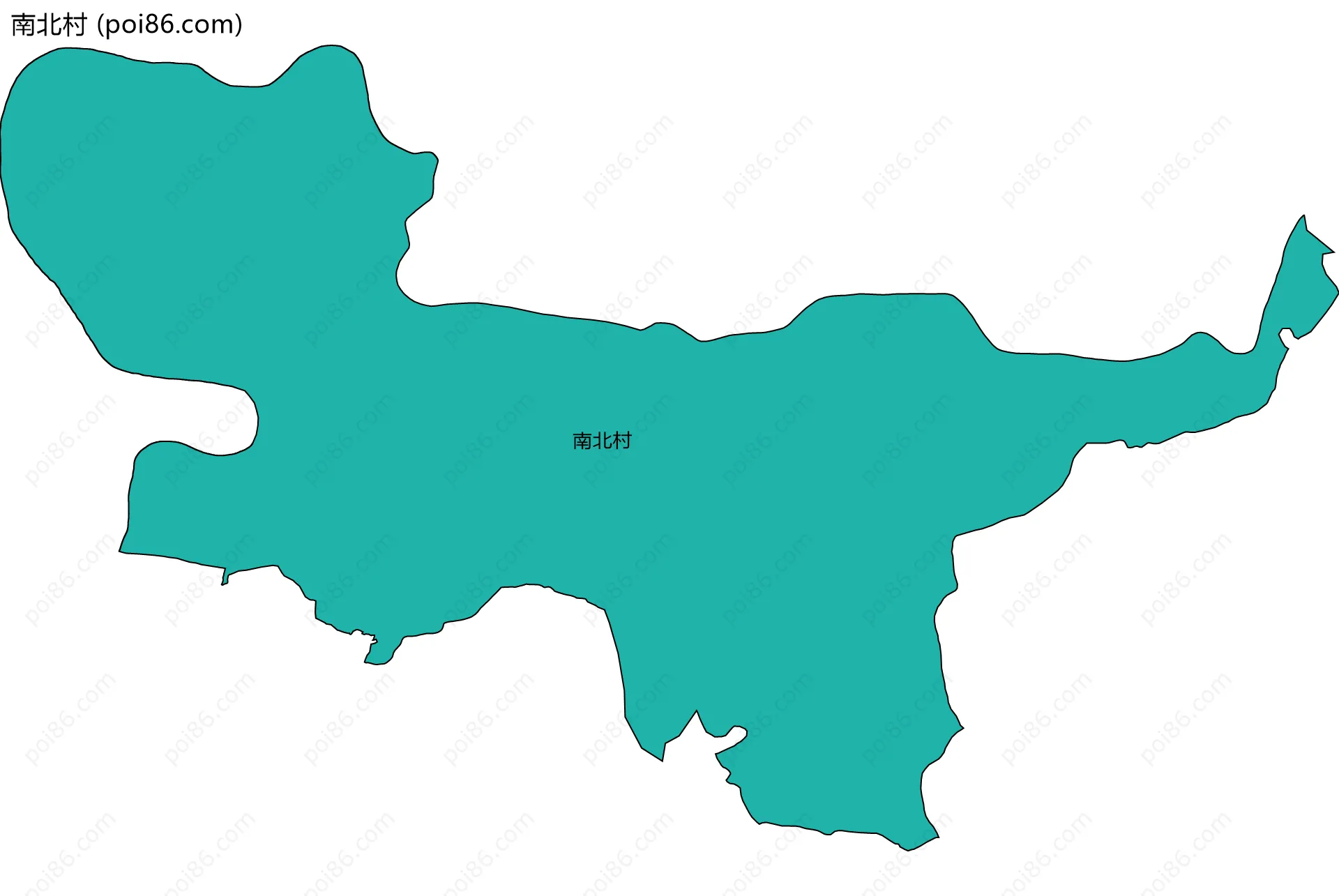 南北村边界地图