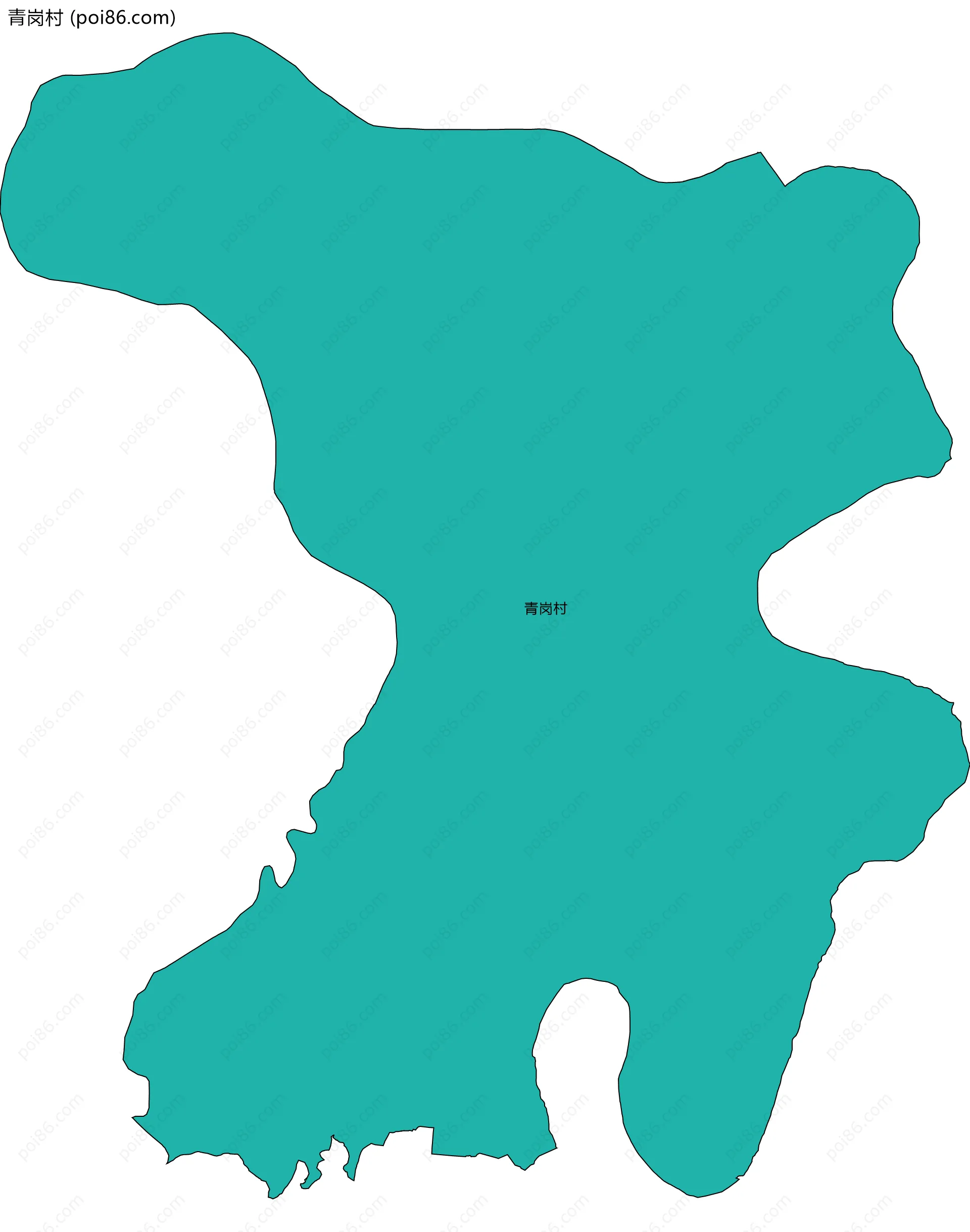 青岗村边界地图