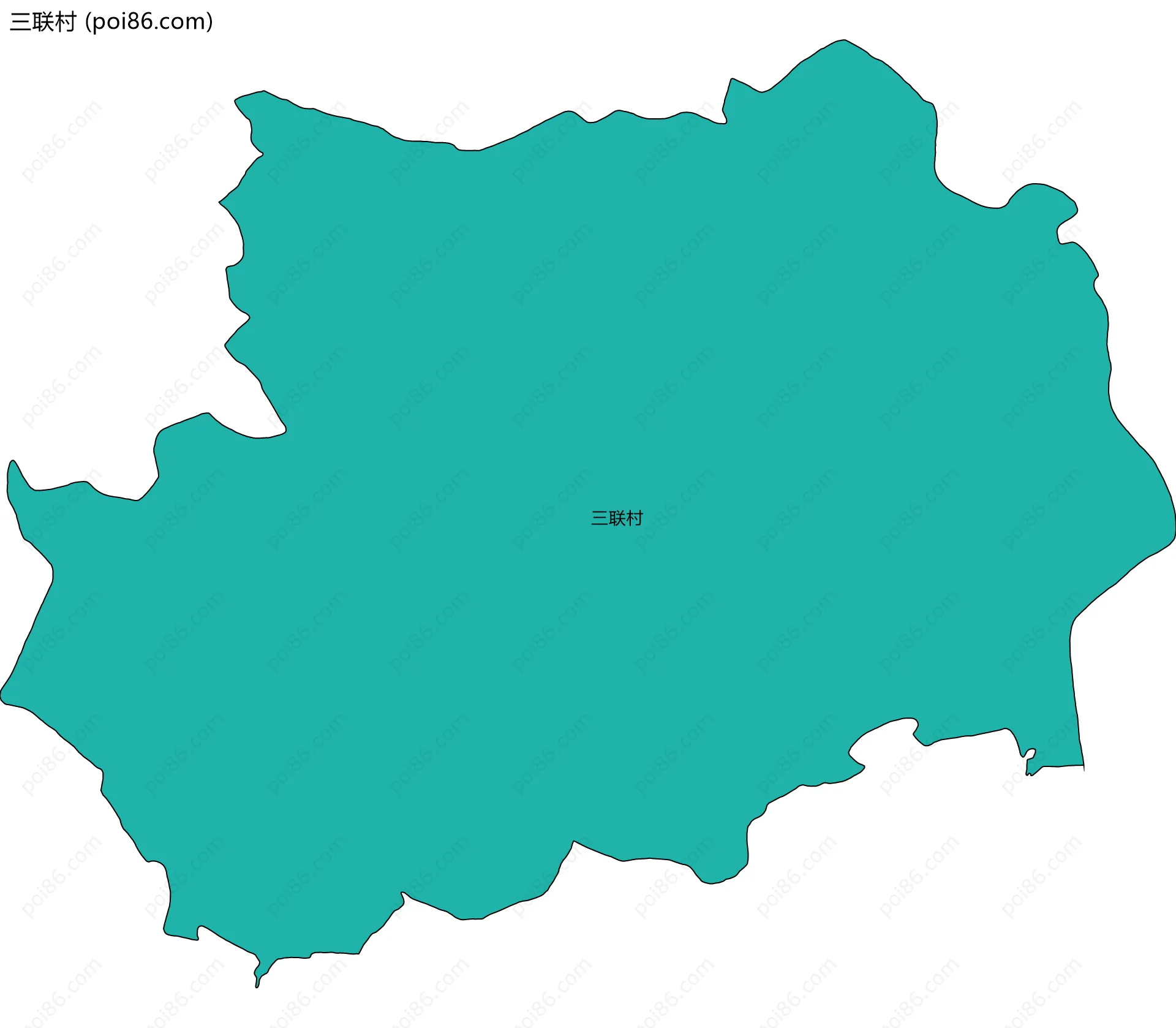 三联村边界地图