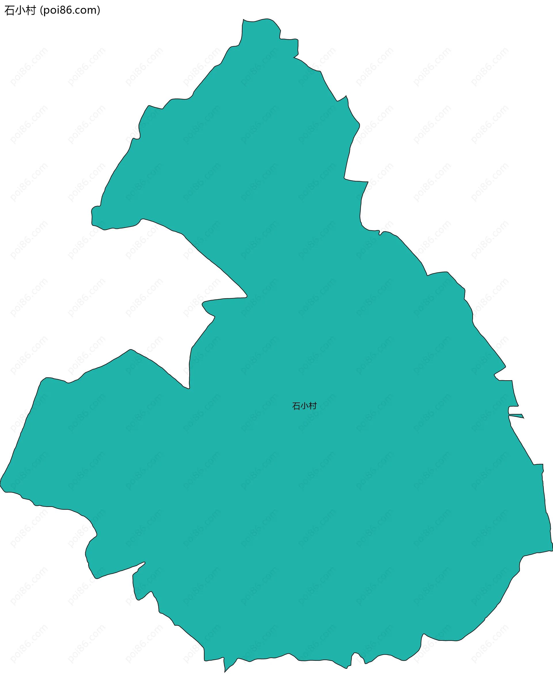 石小村边界地图