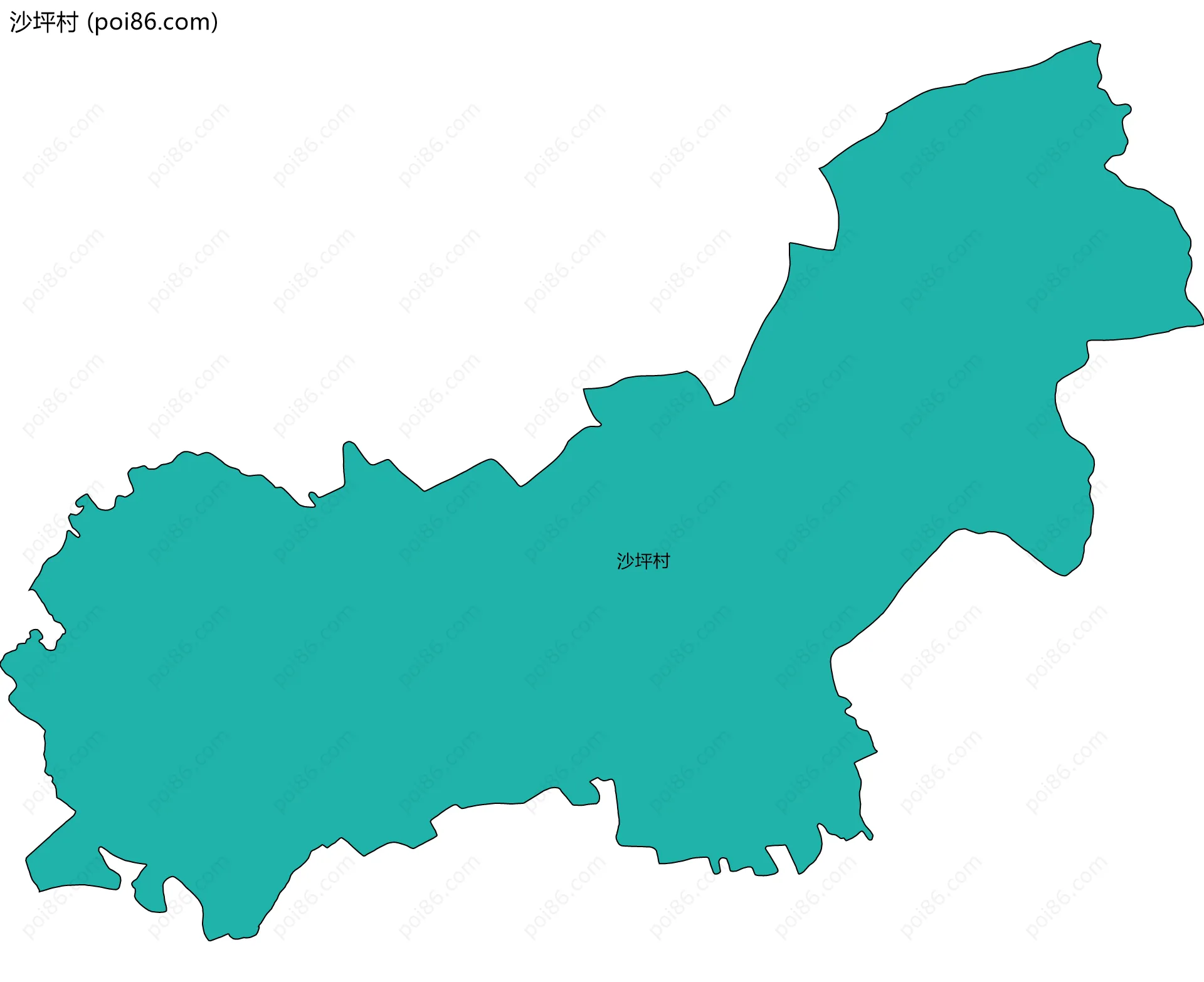 沙坪村边界地图