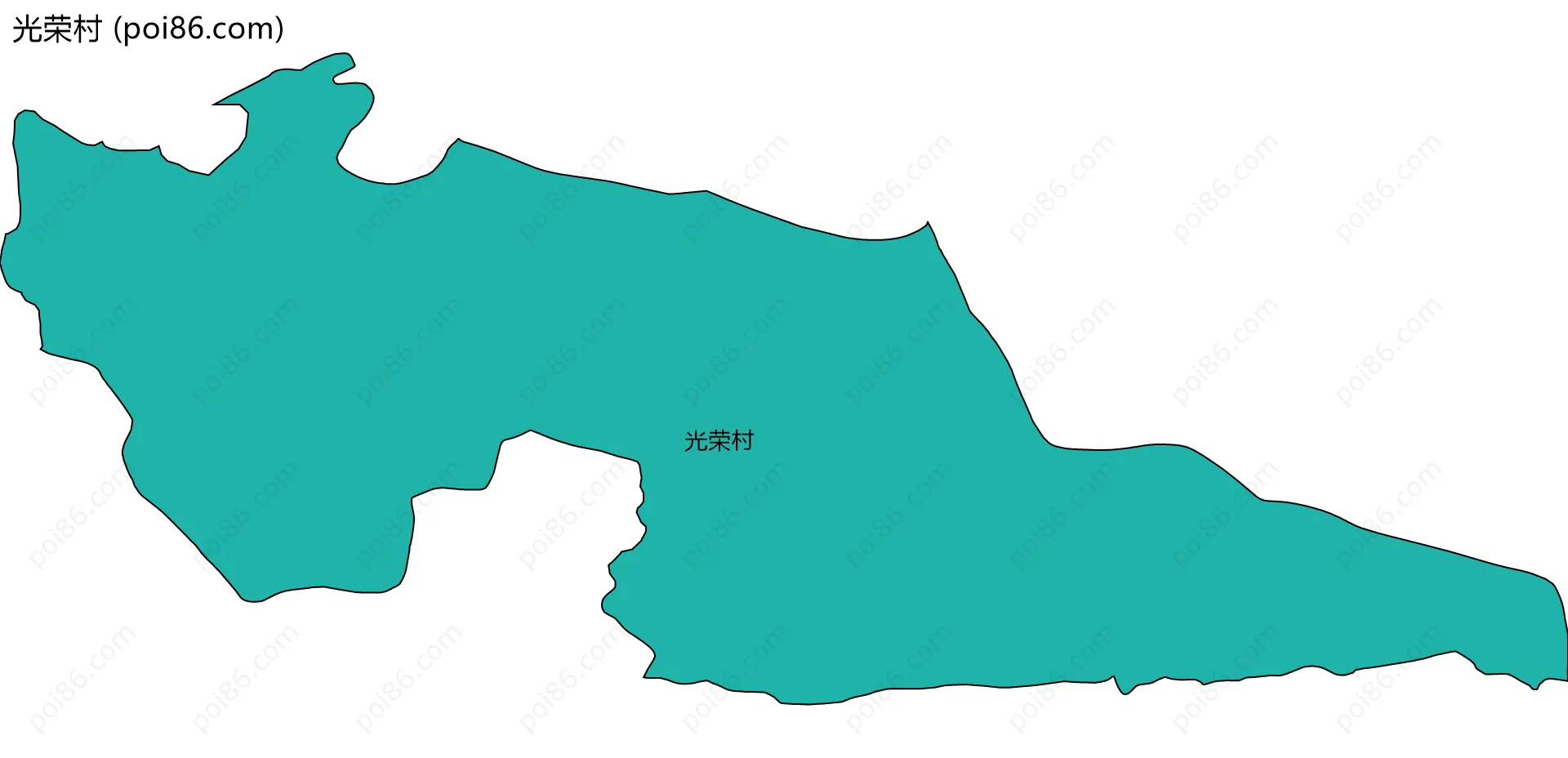 光荣村边界地图