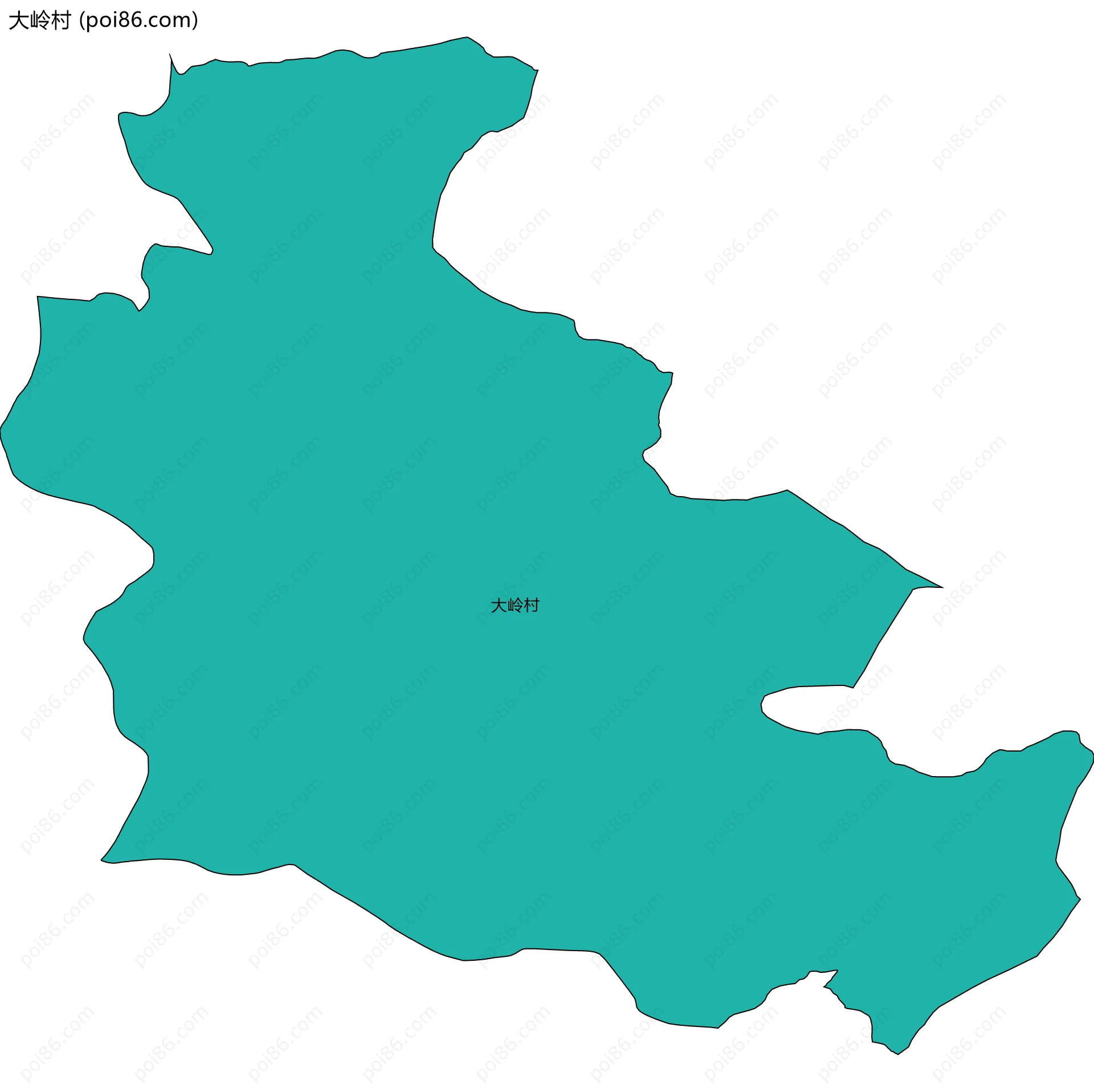大岭村边界地图