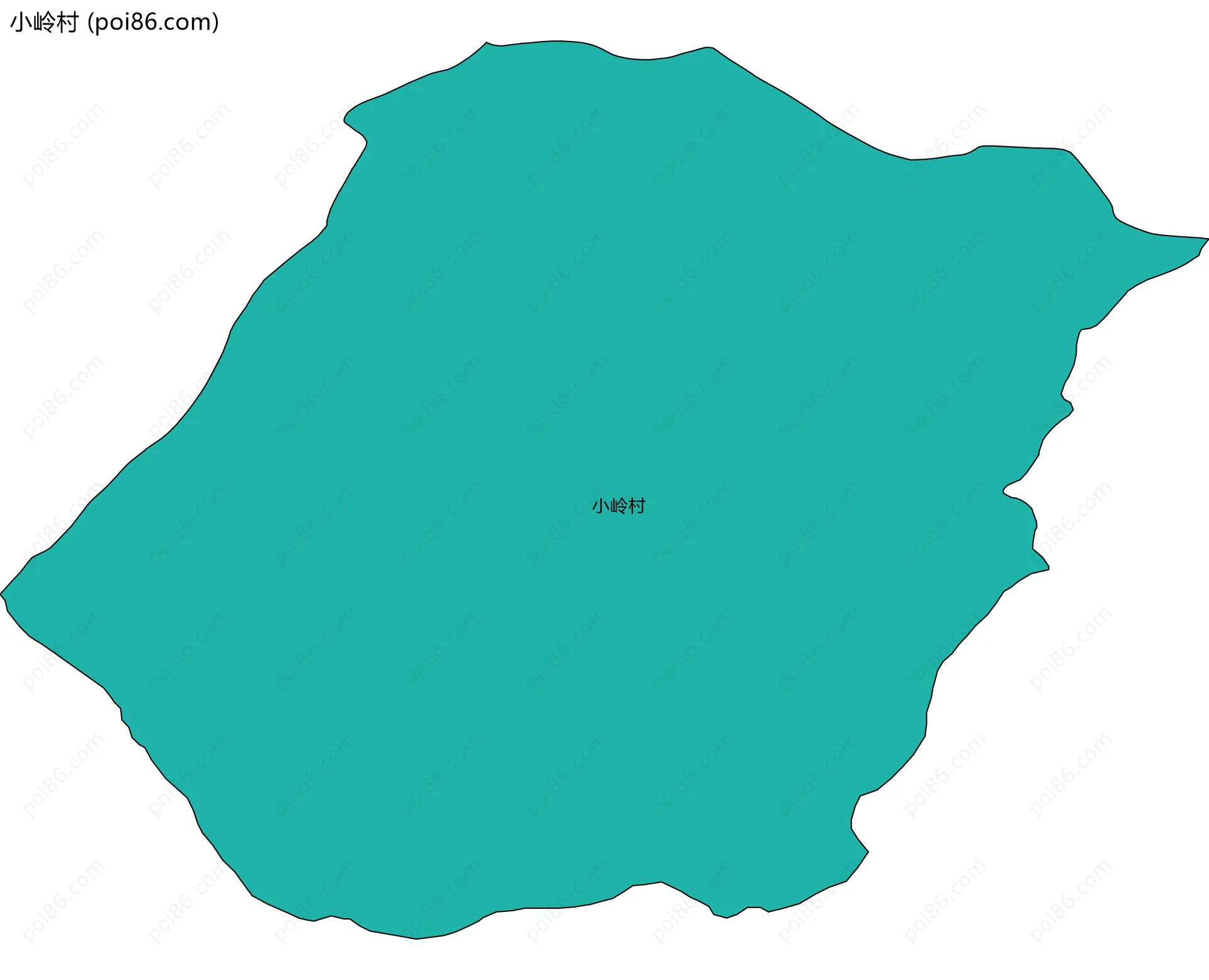 小岭村边界地图