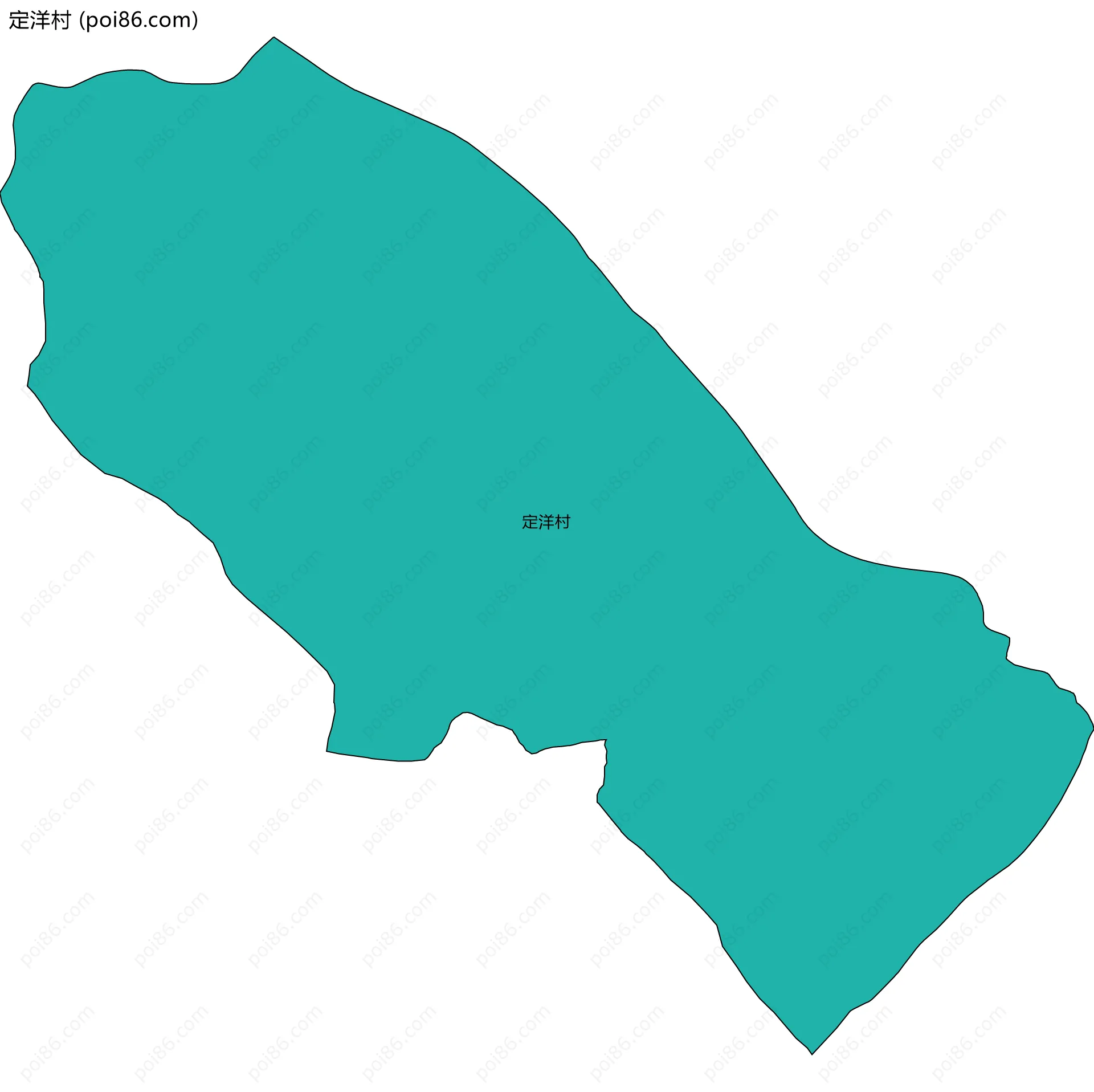 定洋村边界地图