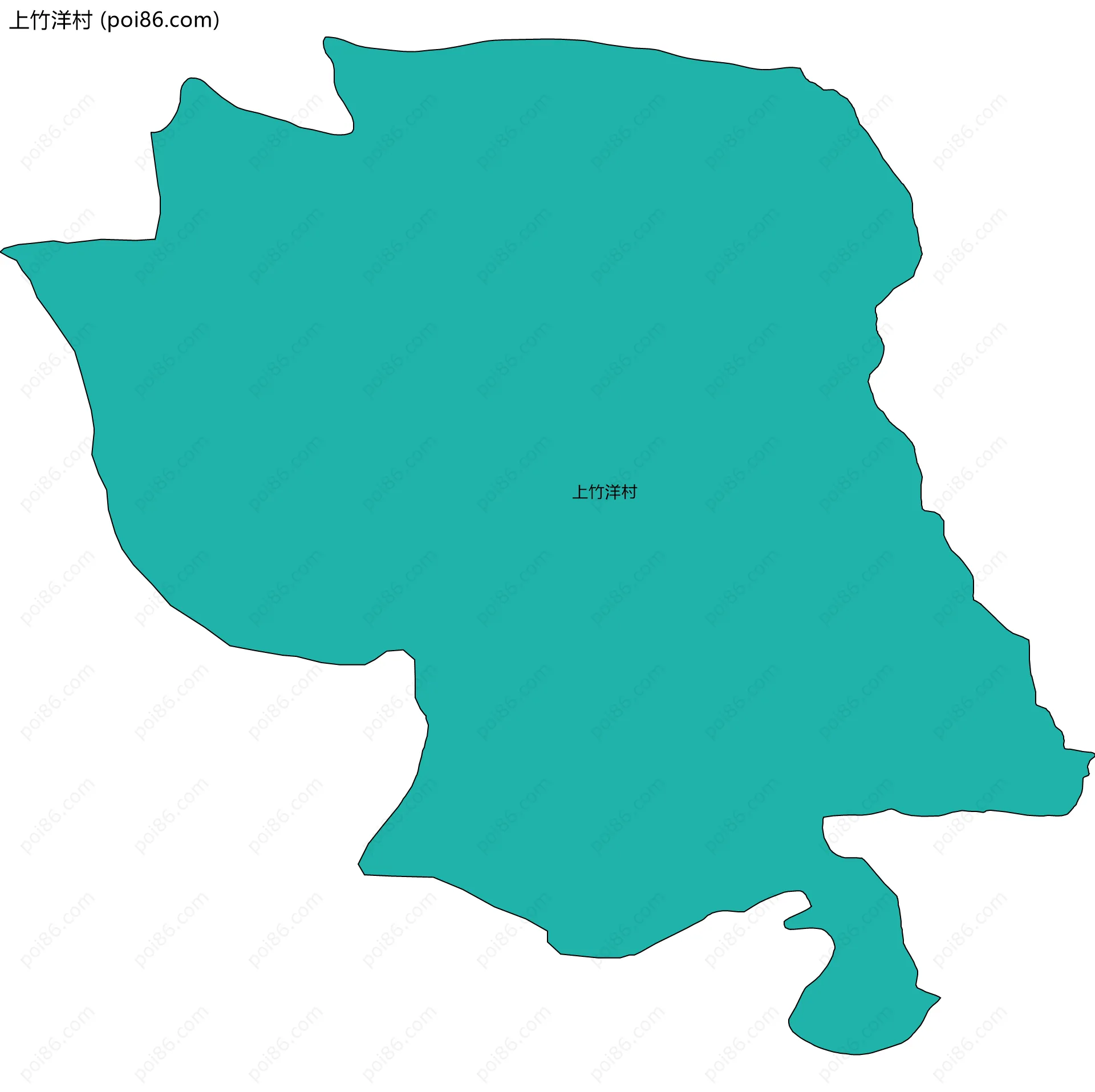 上竹洋村边界地图