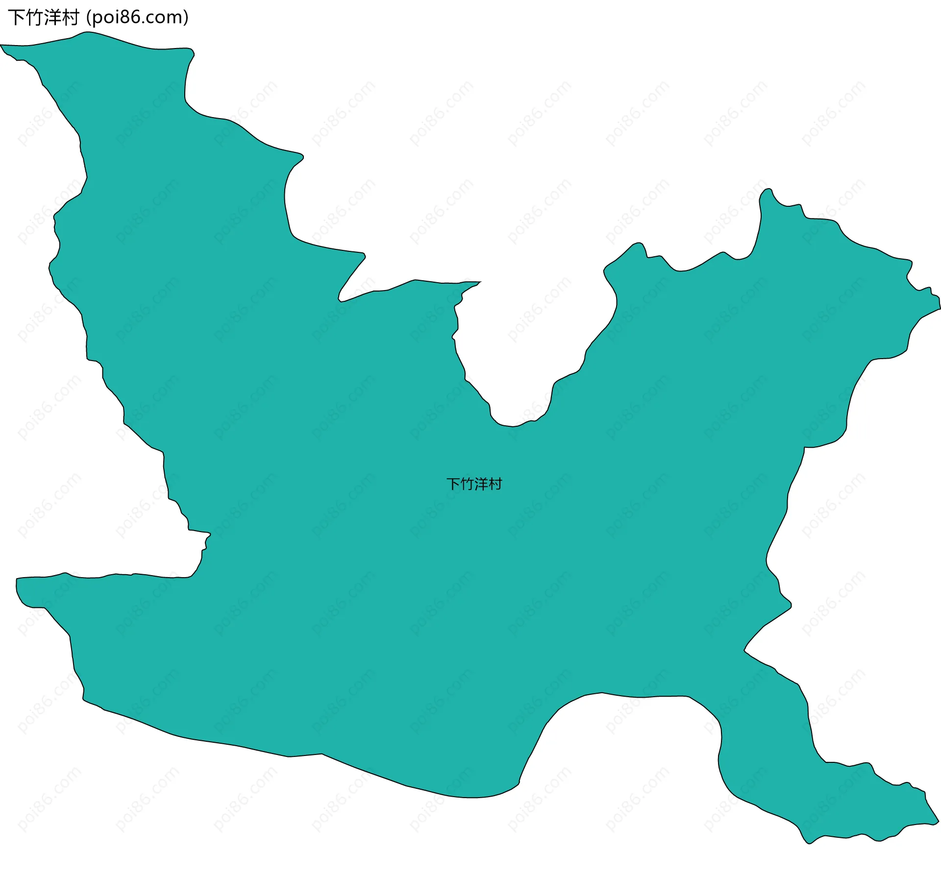 下竹洋村边界地图