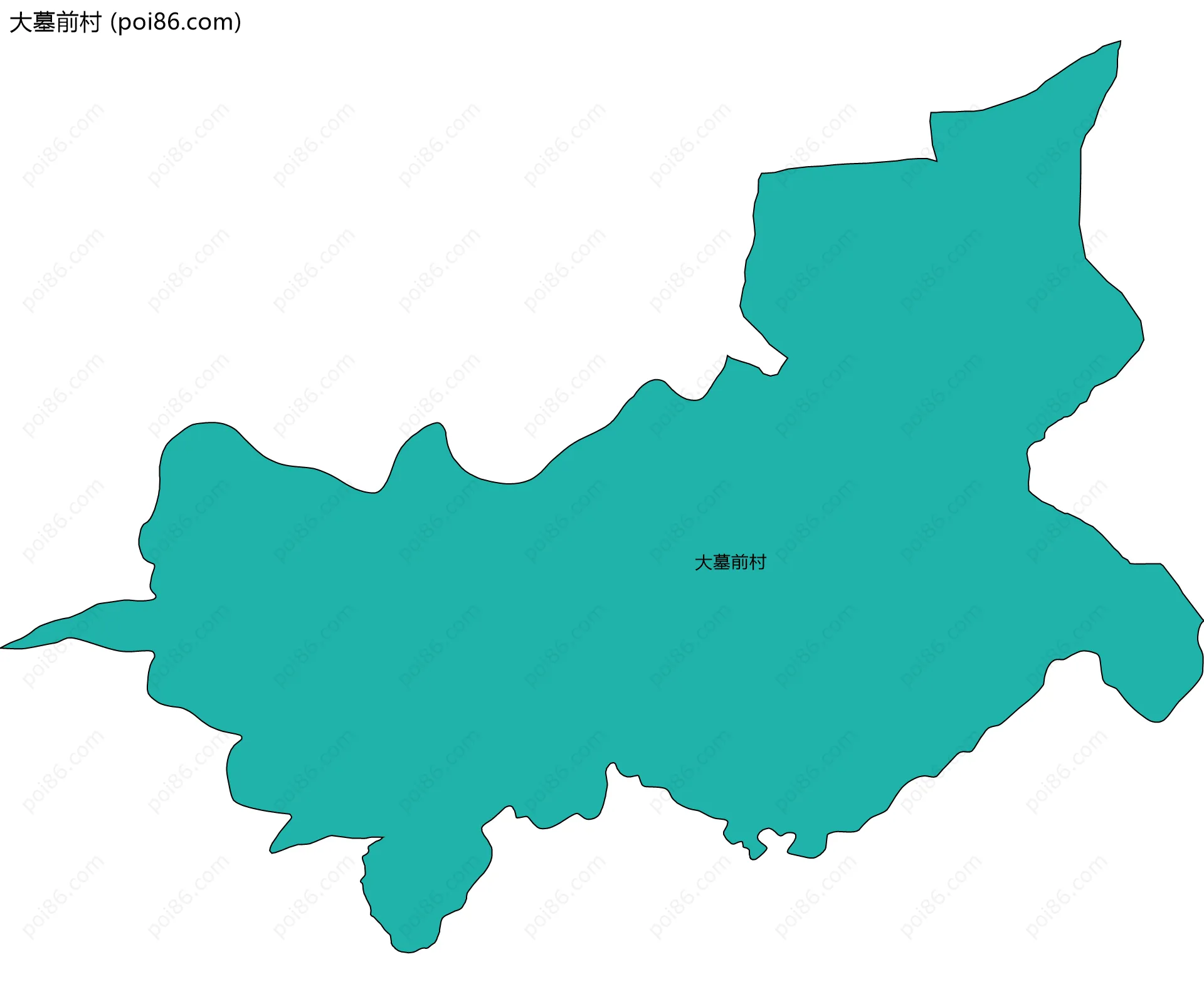 大墓前村边界地图