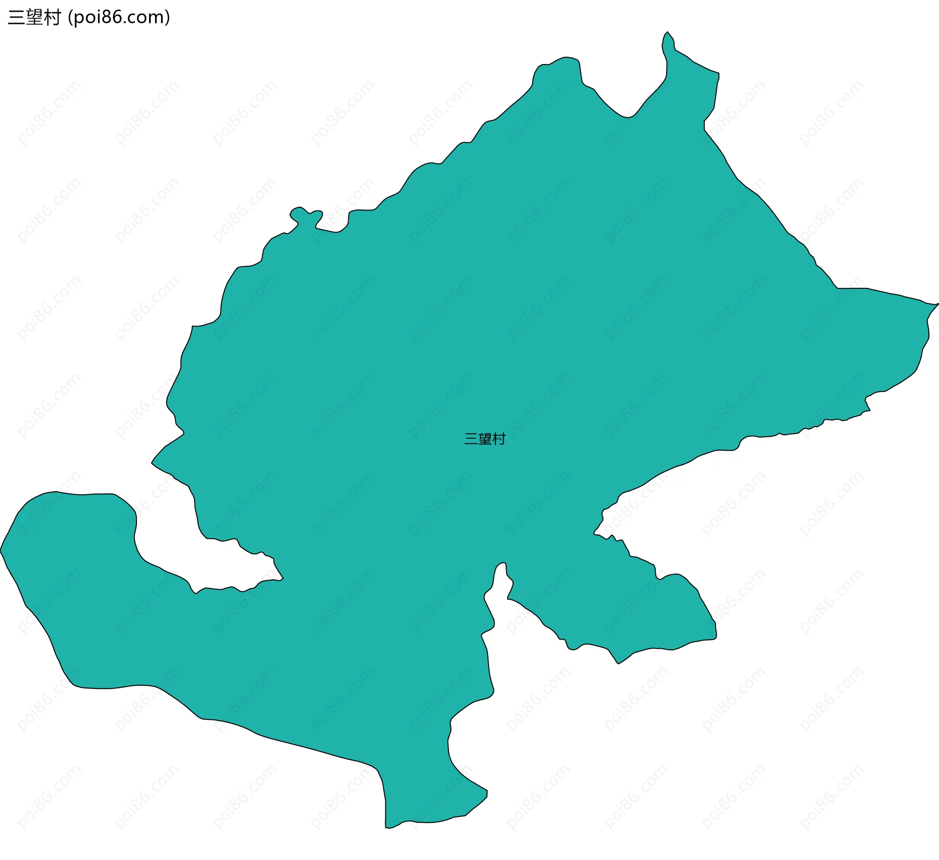 三望村边界地图