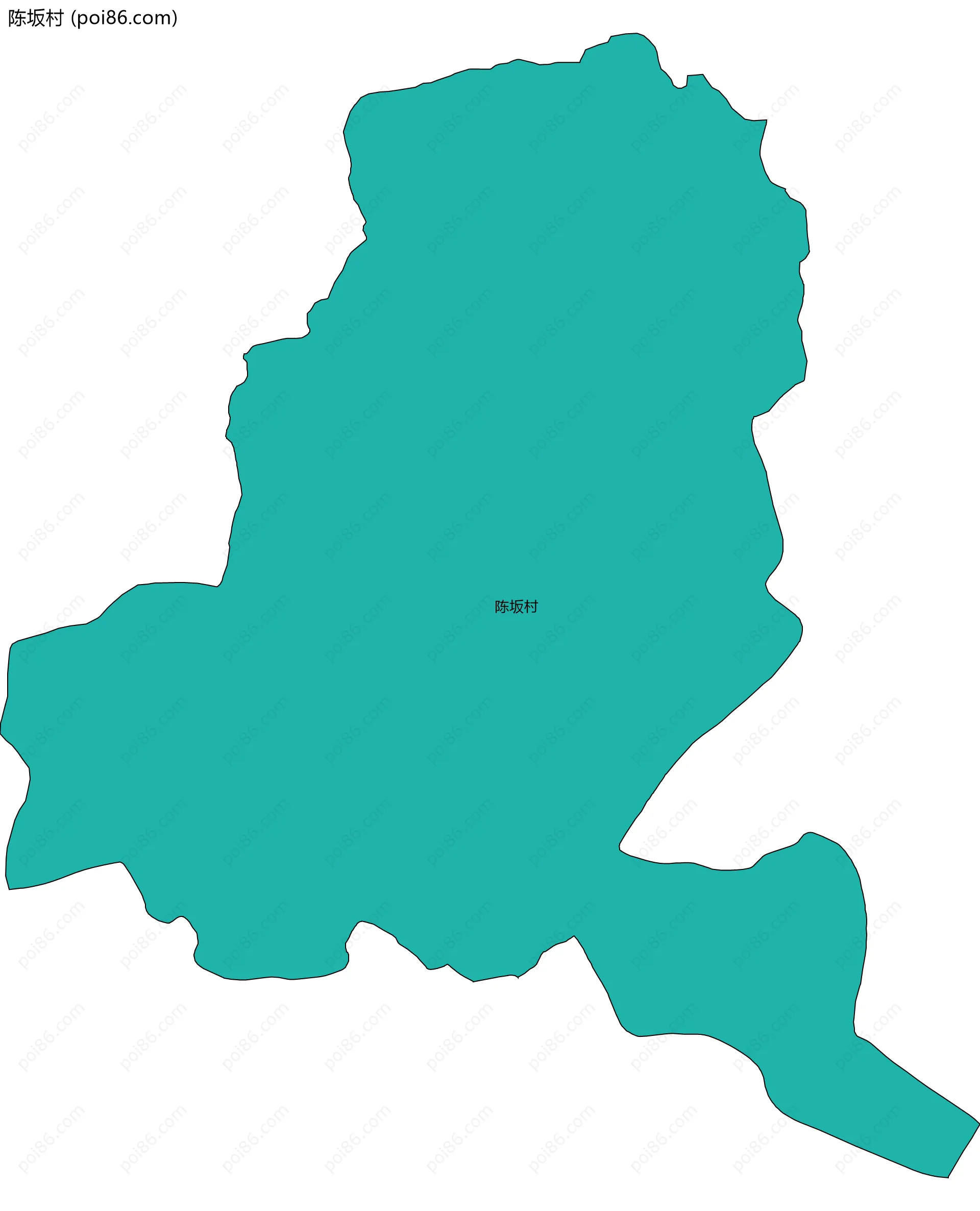 陈坂村边界地图